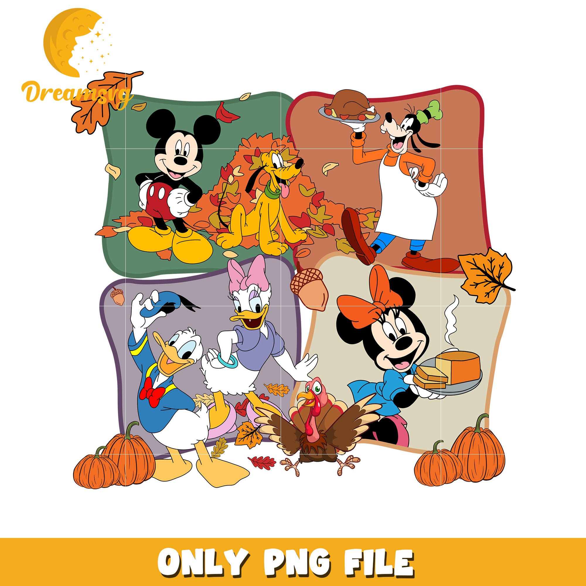 Disney Thanksgiving PNG Characters – DreamSVG Store