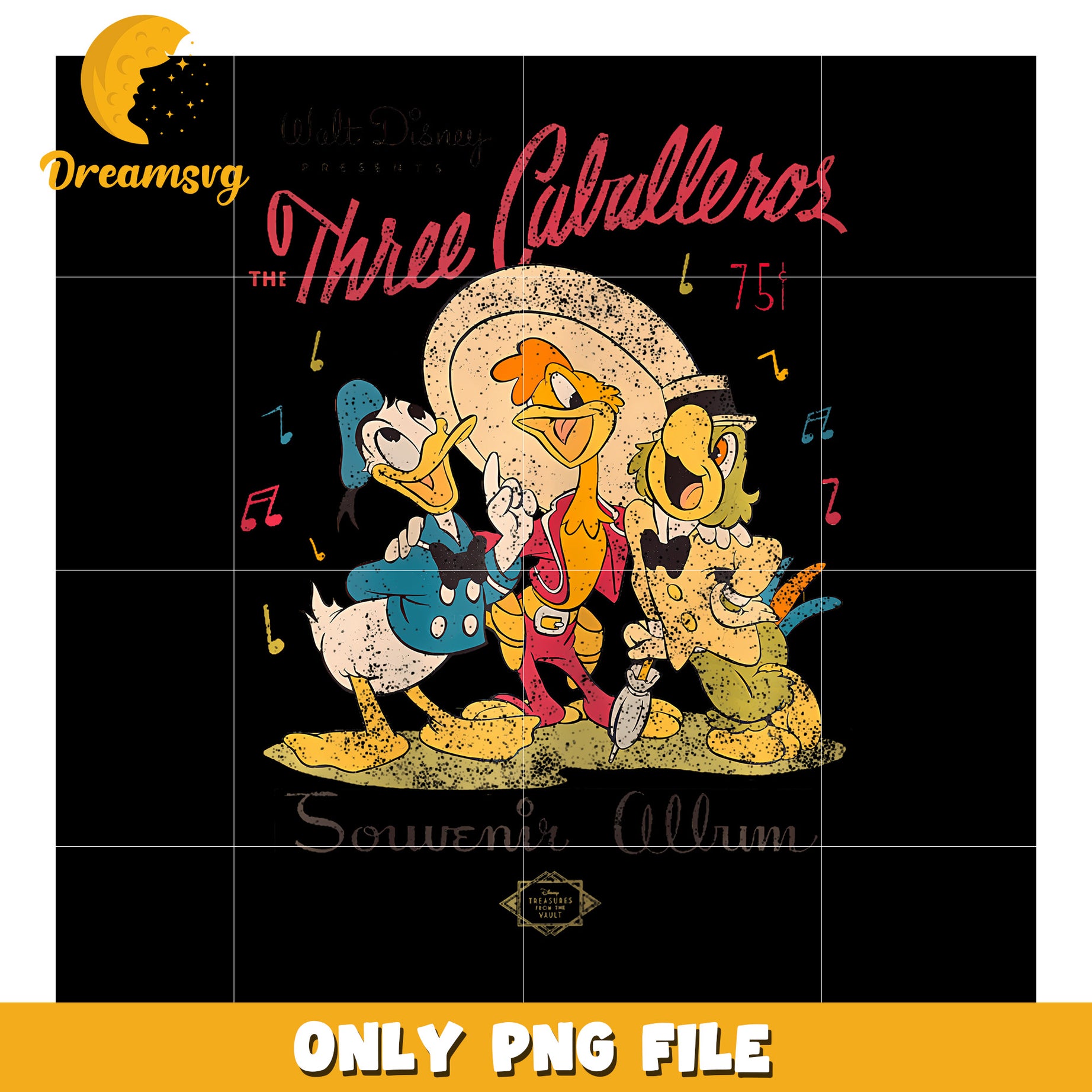 Disney The Three Caballeros Donald Duck Vintage png, funny designs​​ png, disney duck png