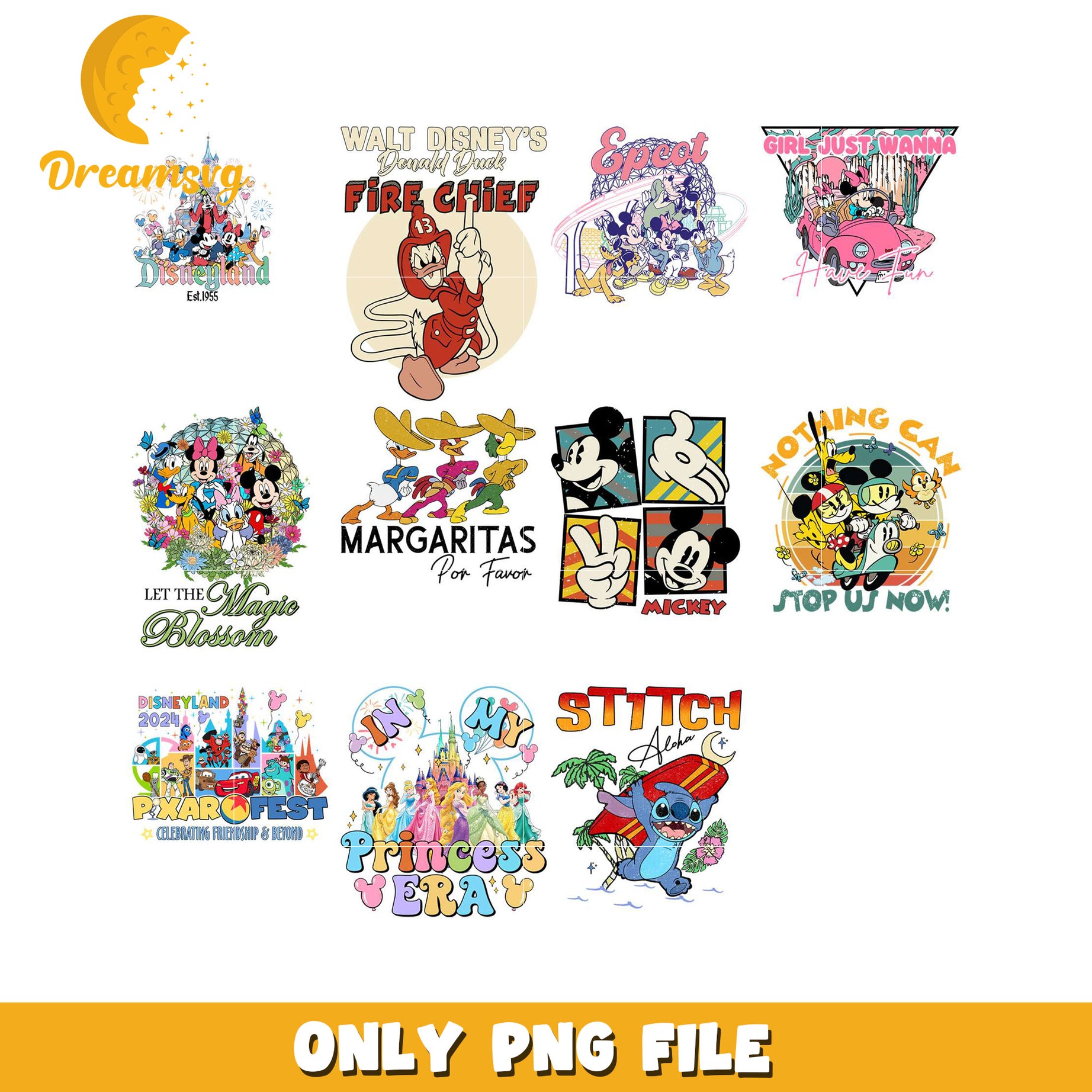 Disney Themed PNG Bundle for Creative Projects and Crafts