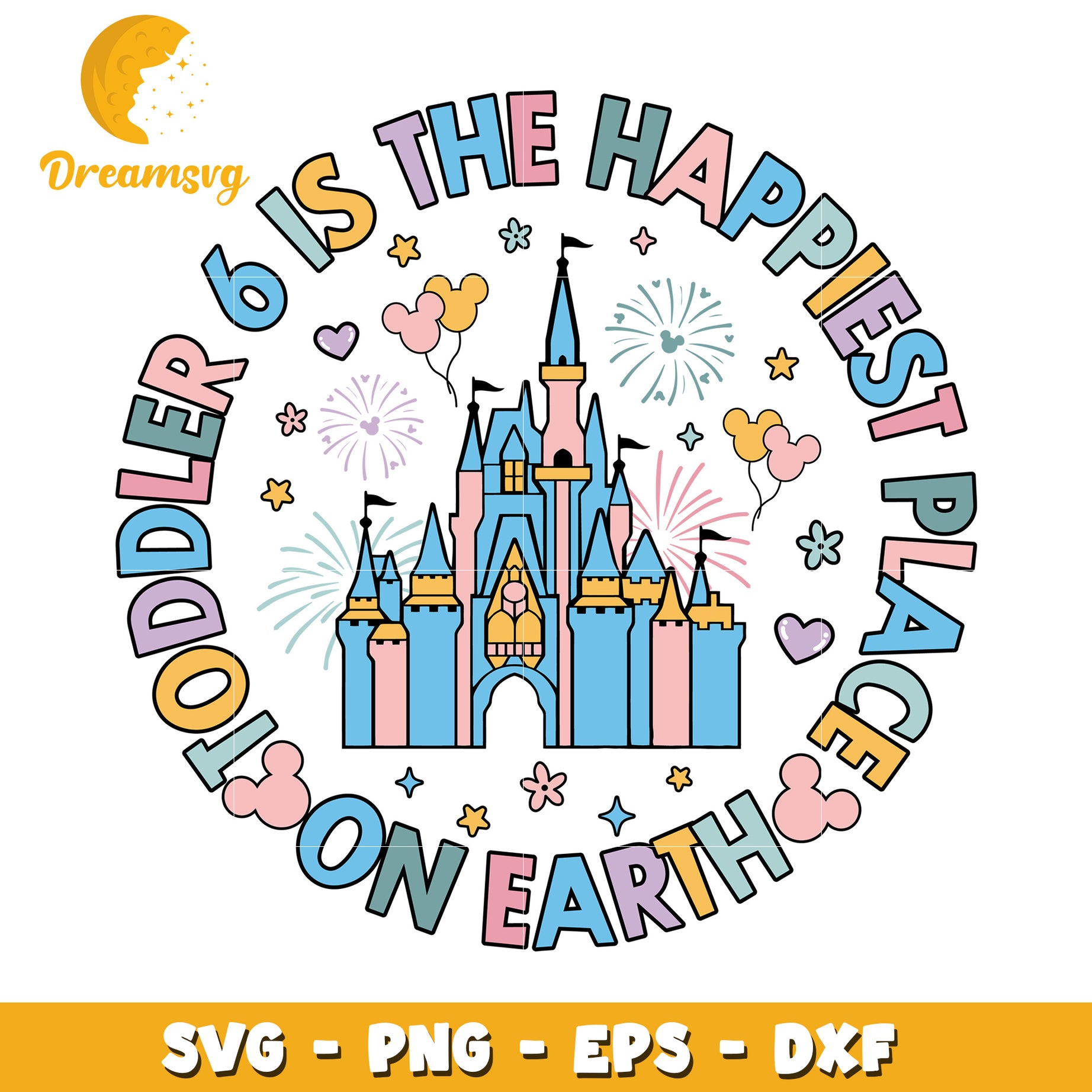 Disney Toddler SVG Happiest Place Earth