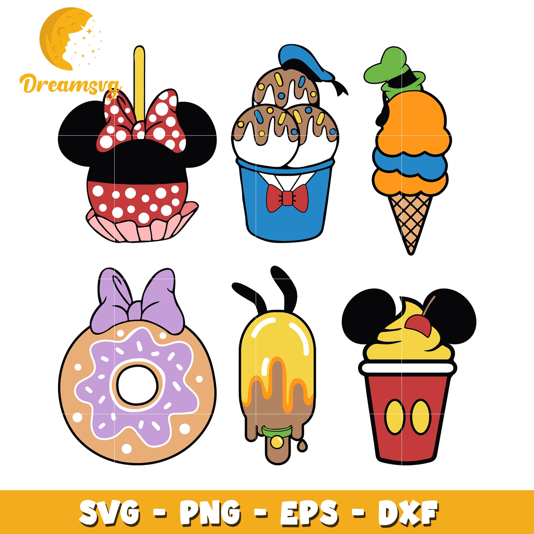 Disney Treats SVG Bundle PNG EPS DXF