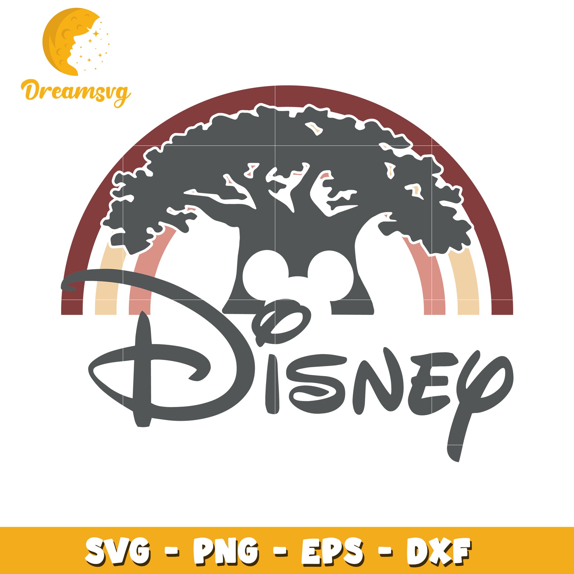 Disney Tree of Life Rainbow SVG