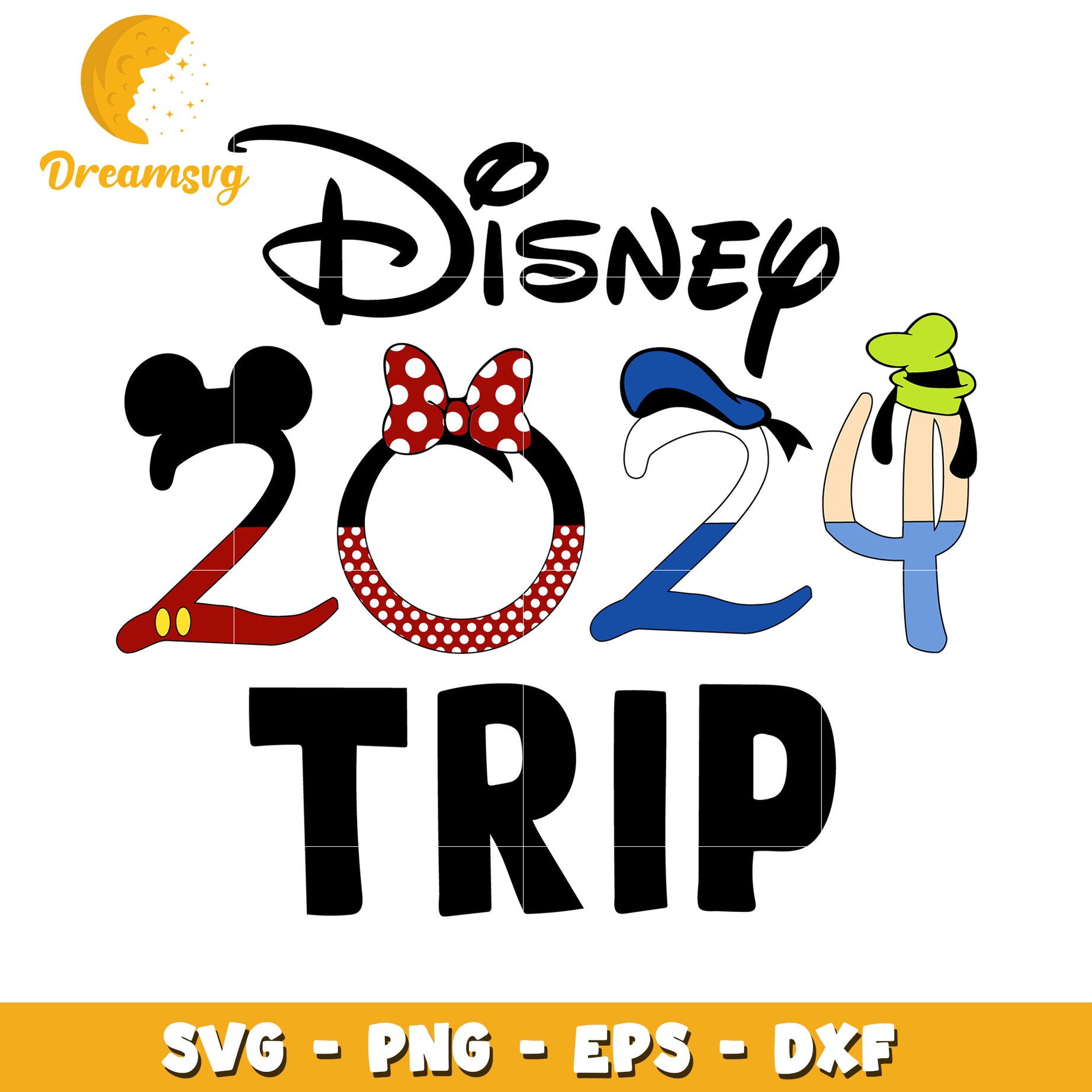 Disney Trip 2024 SVG PNG EPS DXF Cut File