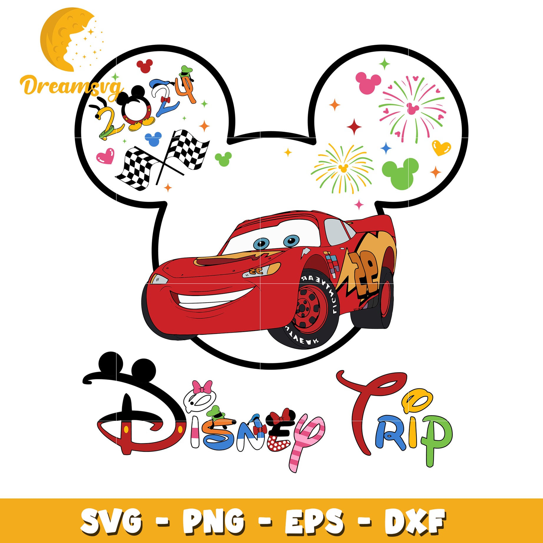 Disney Trip SVG 2024 Mickey Mouse Car