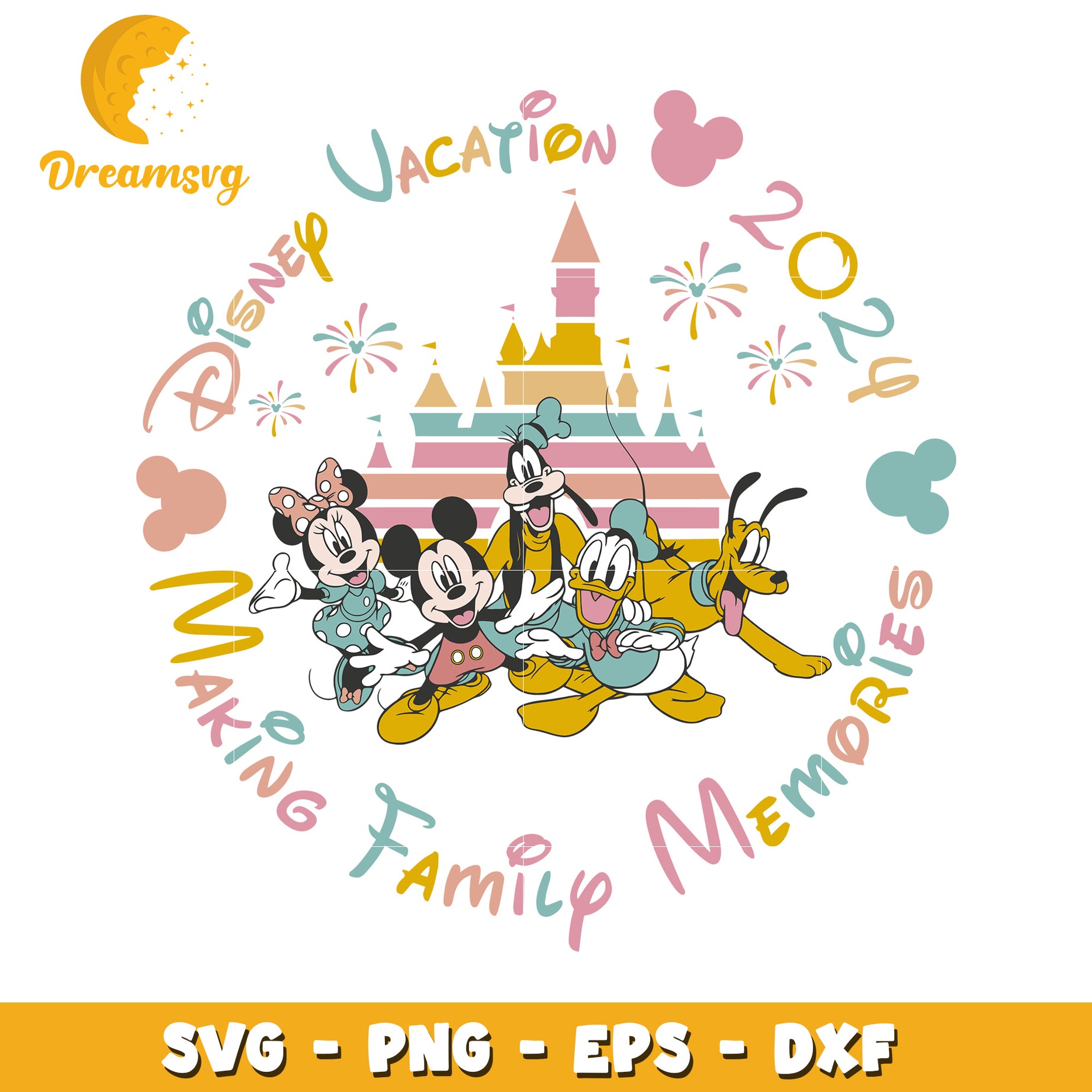 Disney Vacation 2024 SVG Making Family Memories at Disney Park