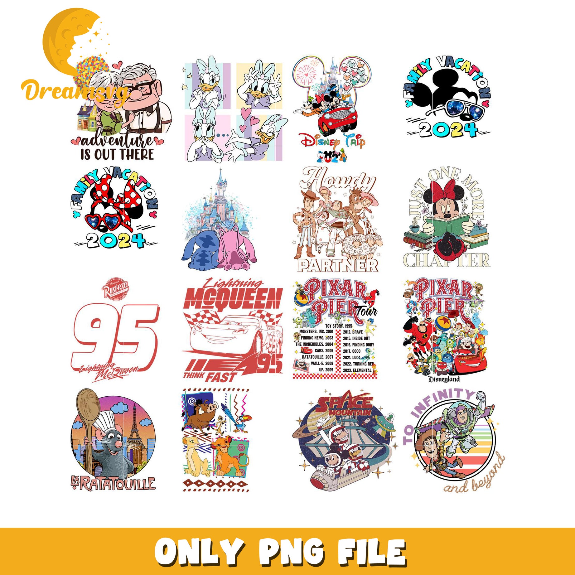 Disney Vacation Bundle PNG Designs for 2024 Adventures