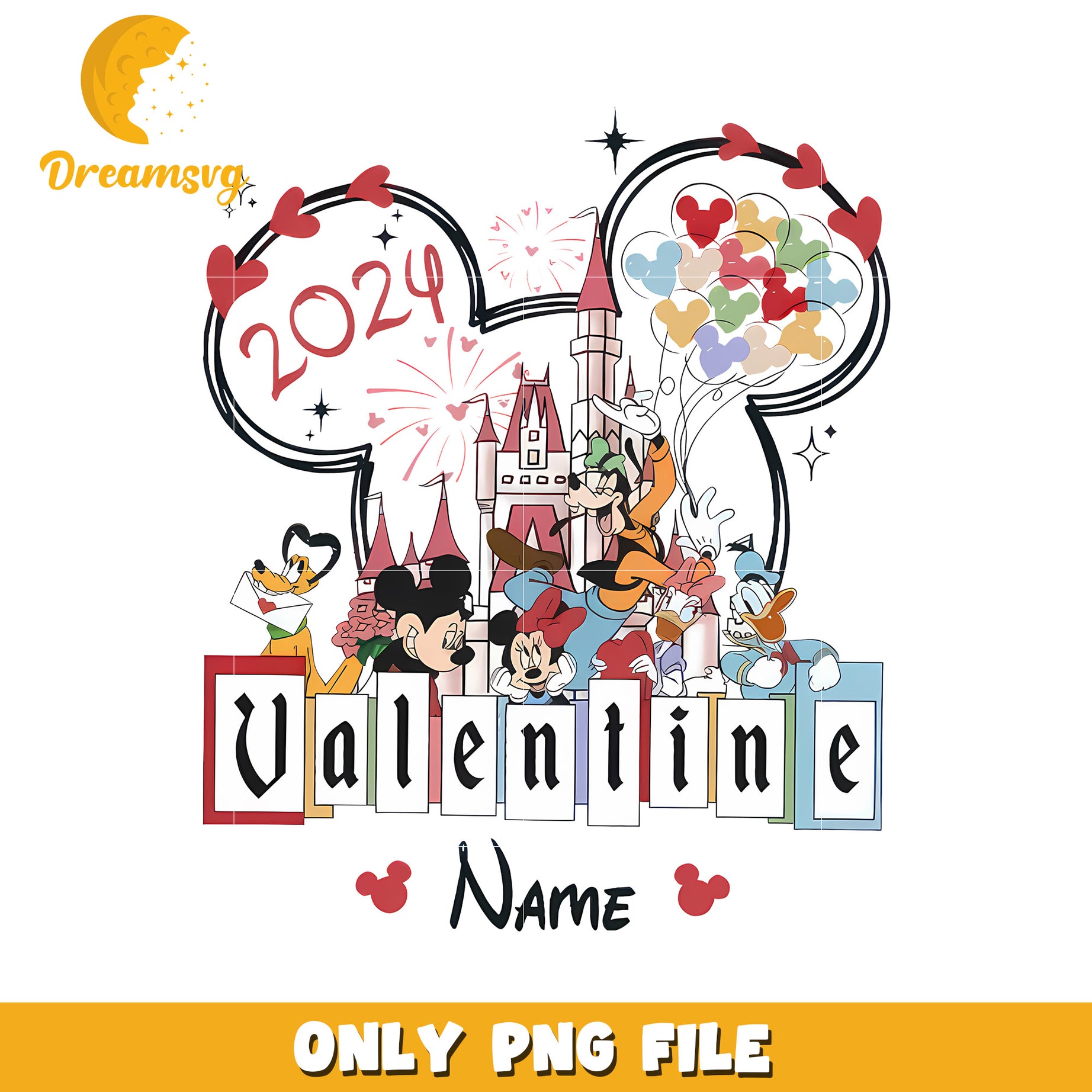 Disney Valentine PNG 2024 Mickey Mouse