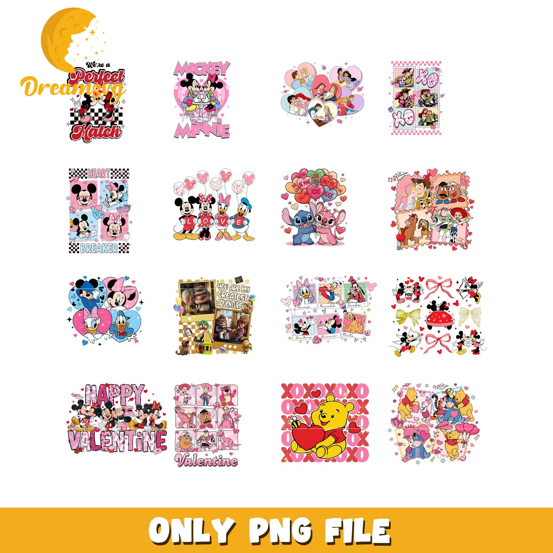 Disney Valentine PNG Bundle