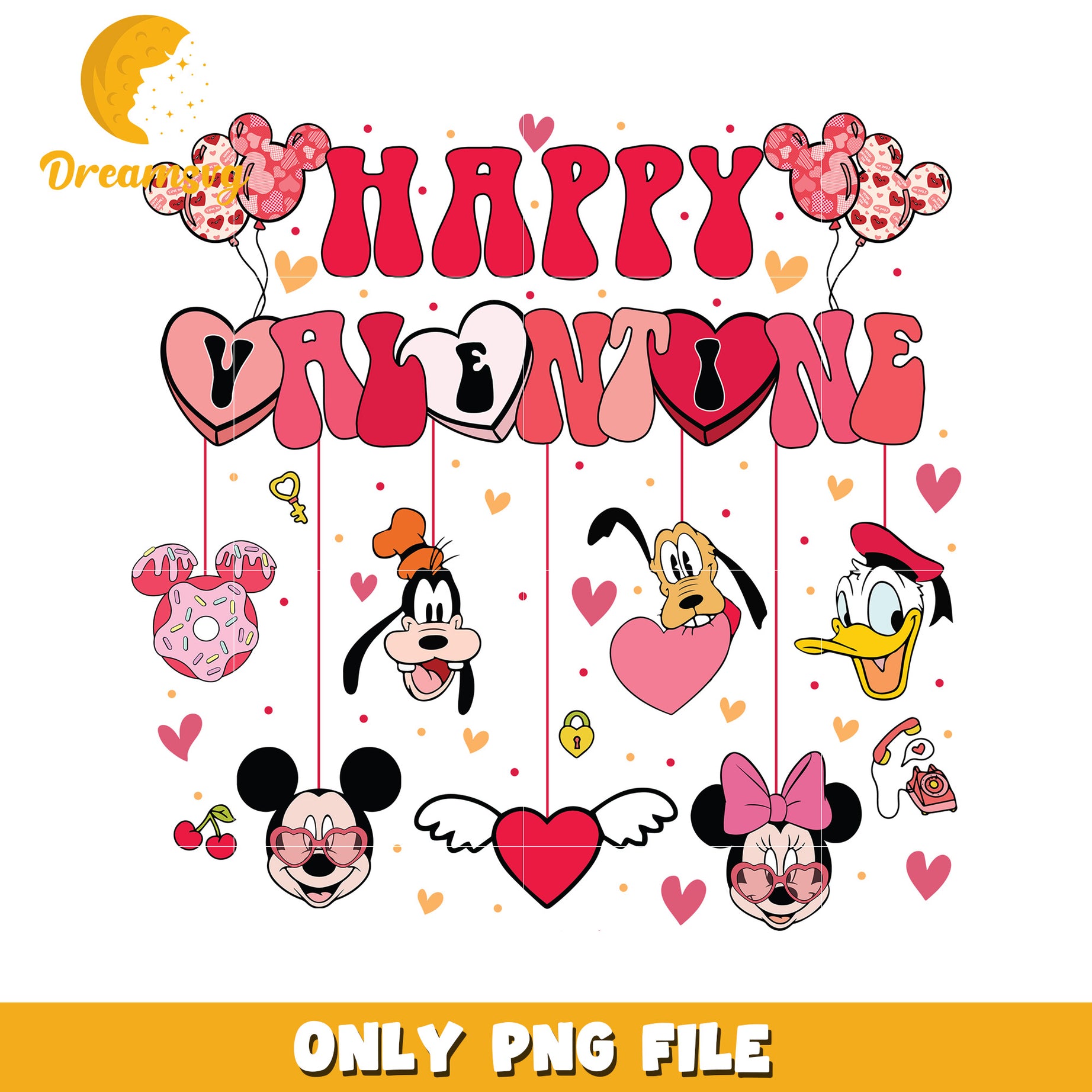 Disney Valentine PNG Sublimation