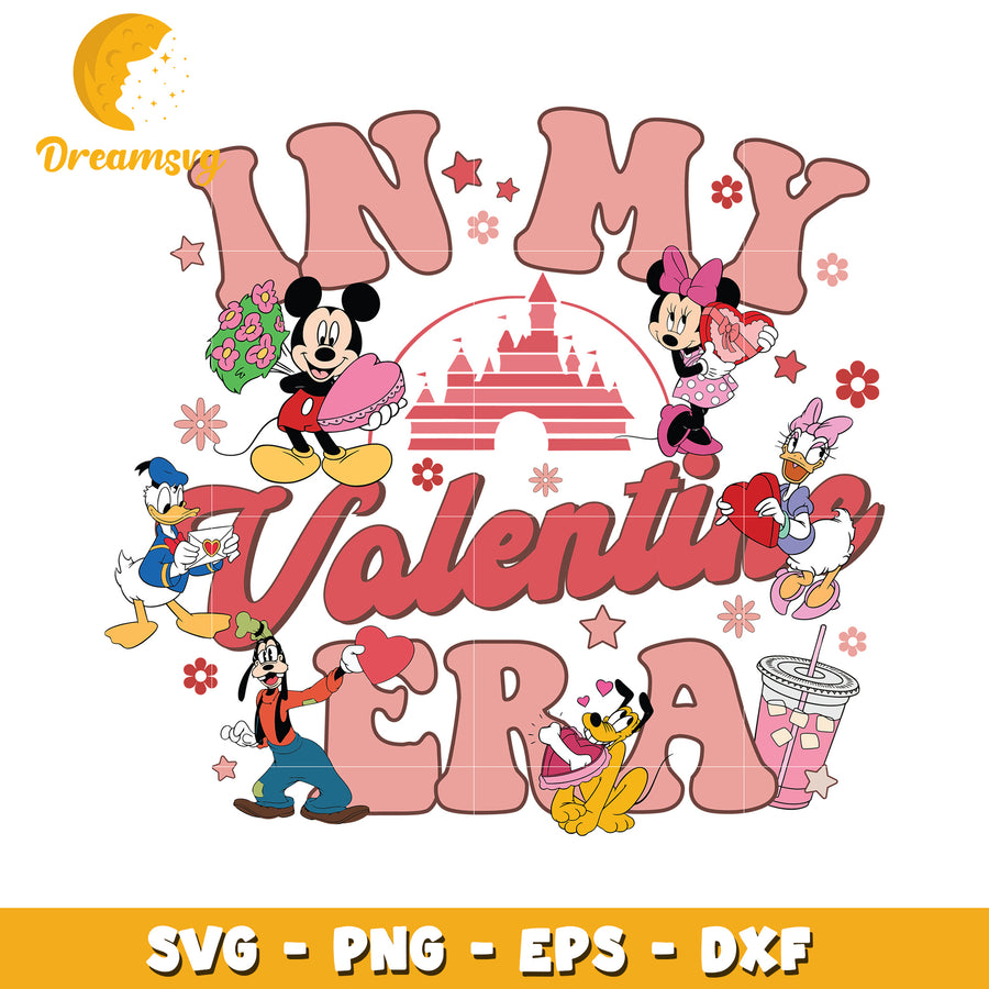 Disney Valentine SVG Design Featuring Mickey Minnie and Friends