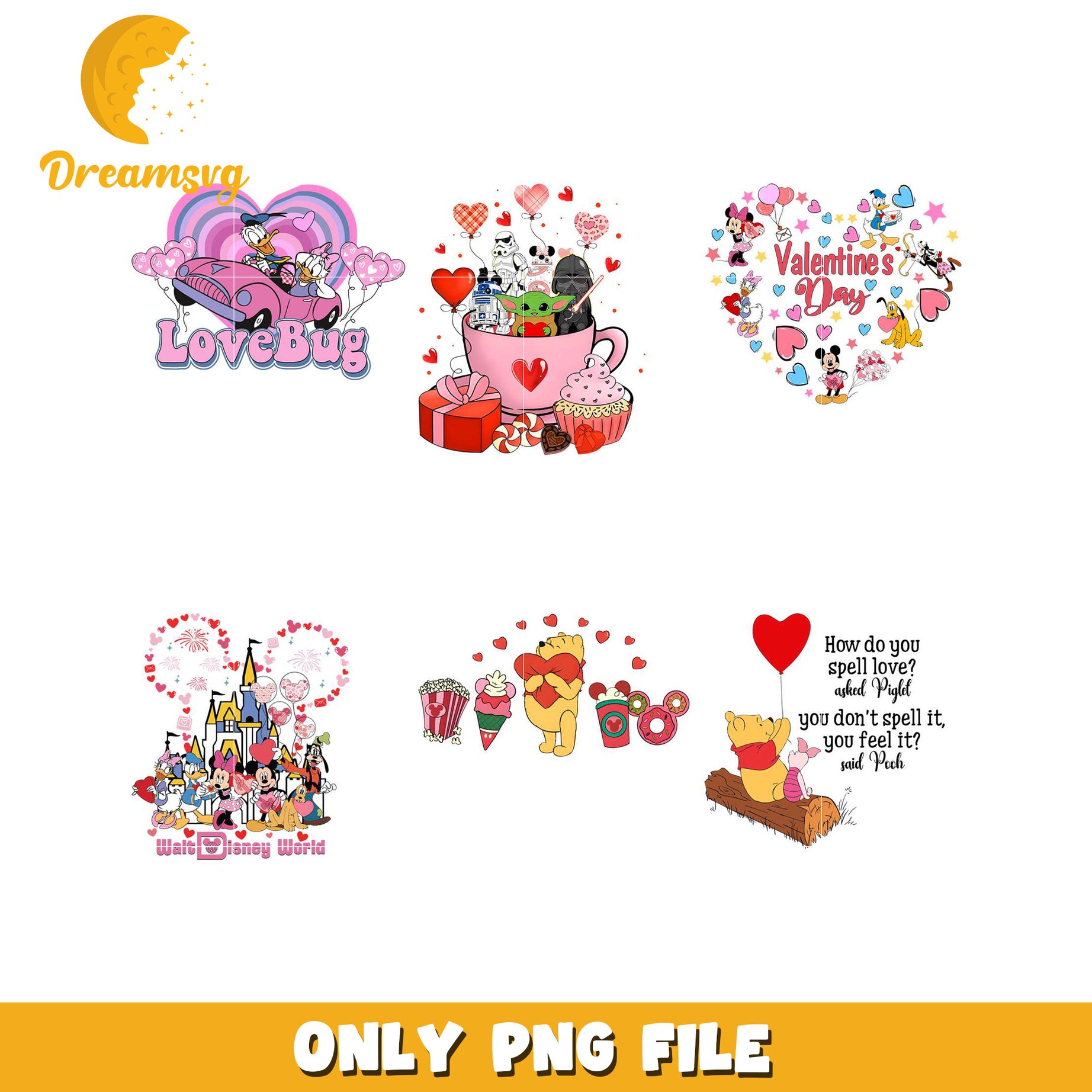 Disney Valentine's Day PNG Bundle