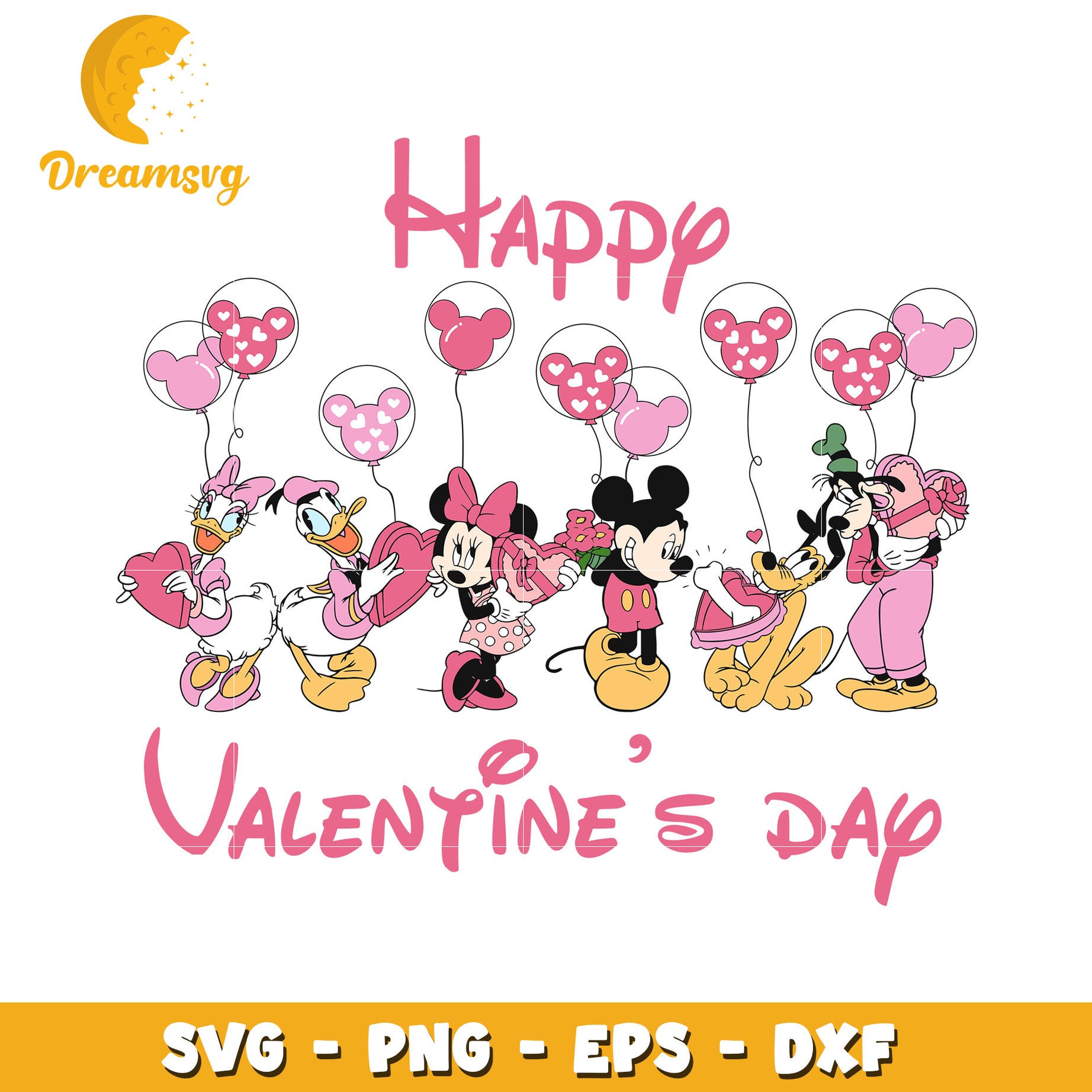 Disney Valentines Day SVG Cut Files