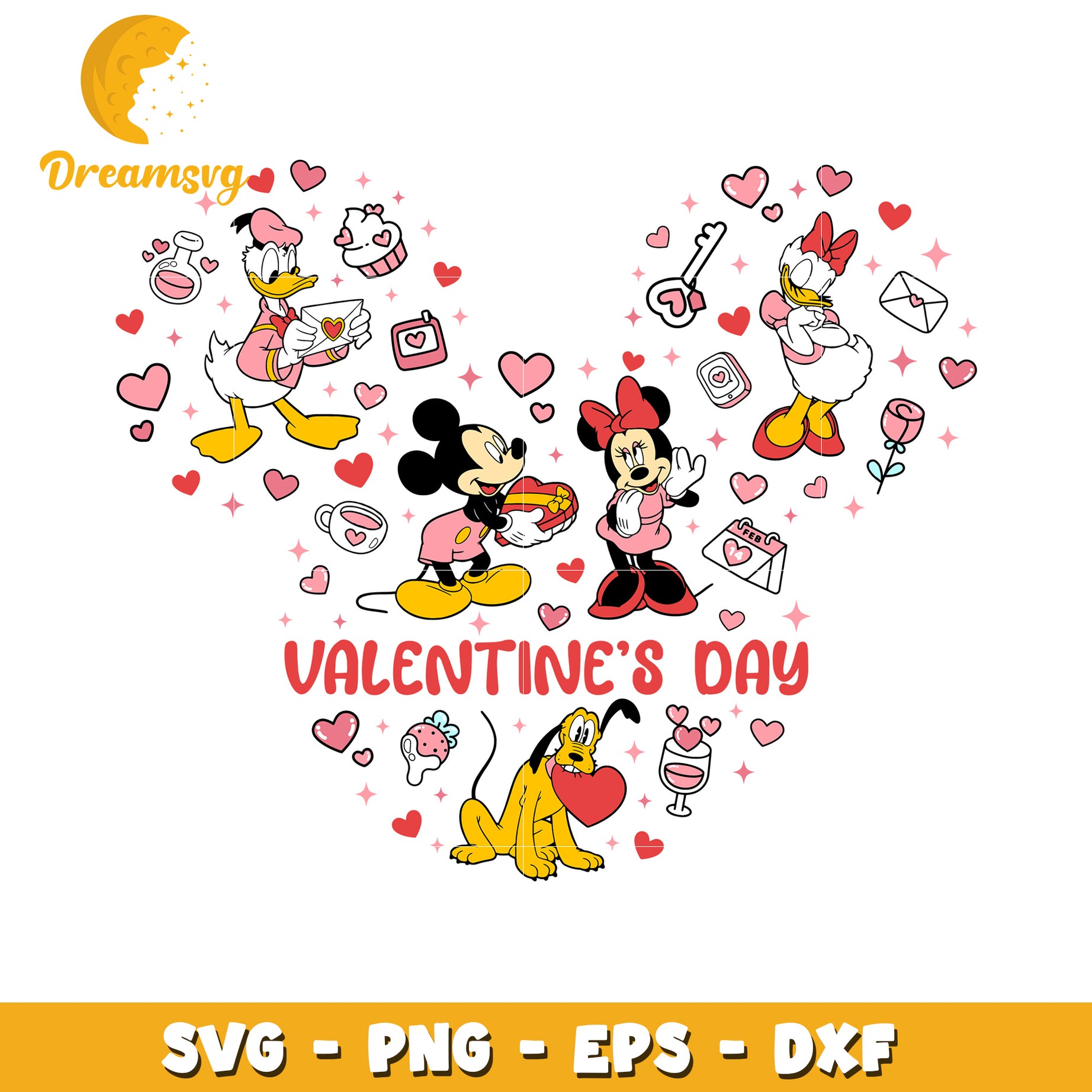 Disney Valentines Day SVG PNG EPS DXF