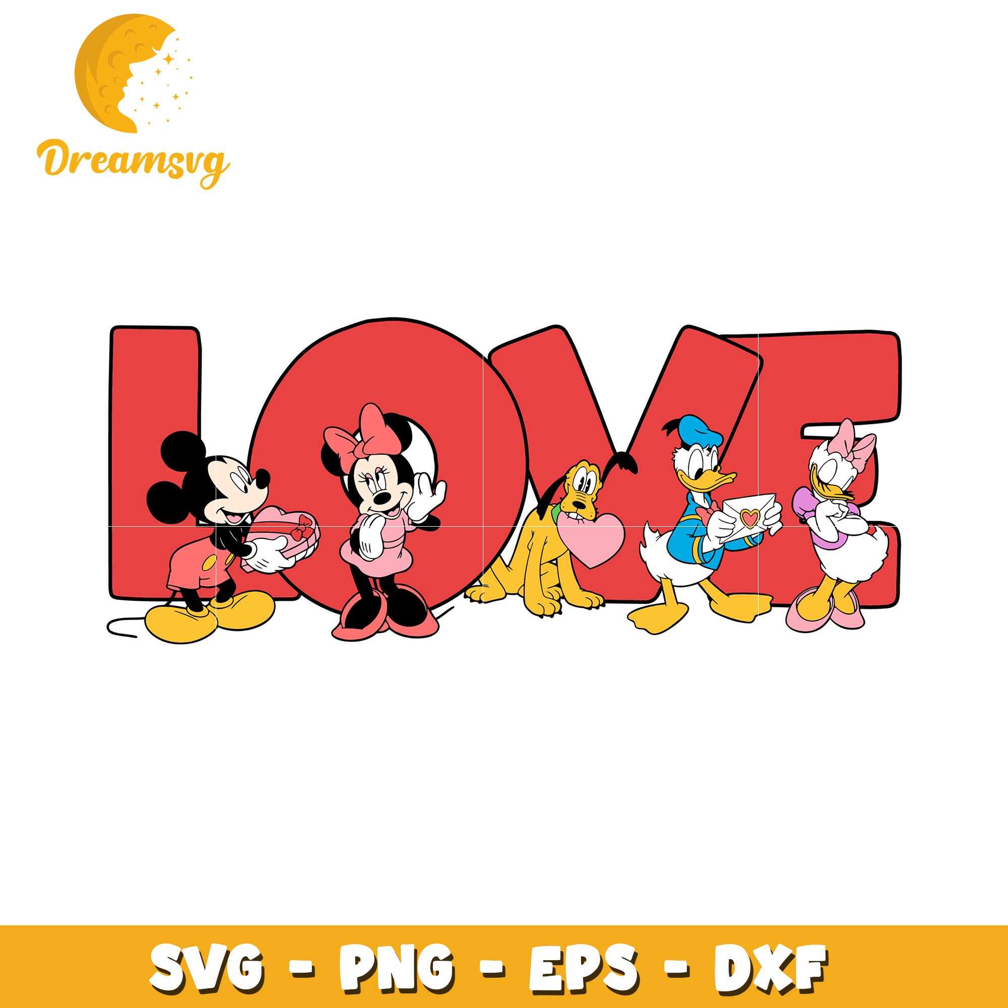 Disney Valentines Love SVG PNG EPS DXF