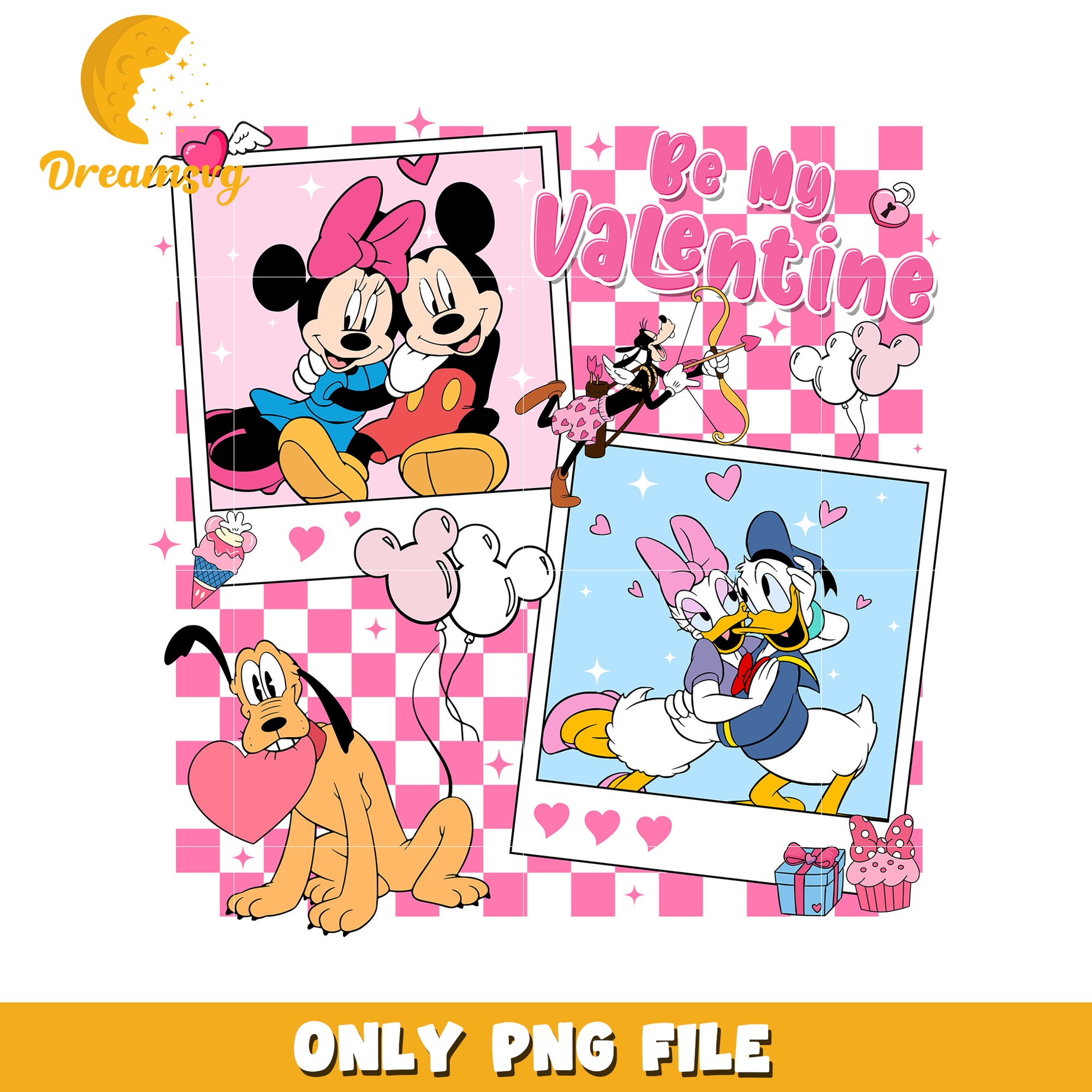 Disney Valentines PNG Sublimation