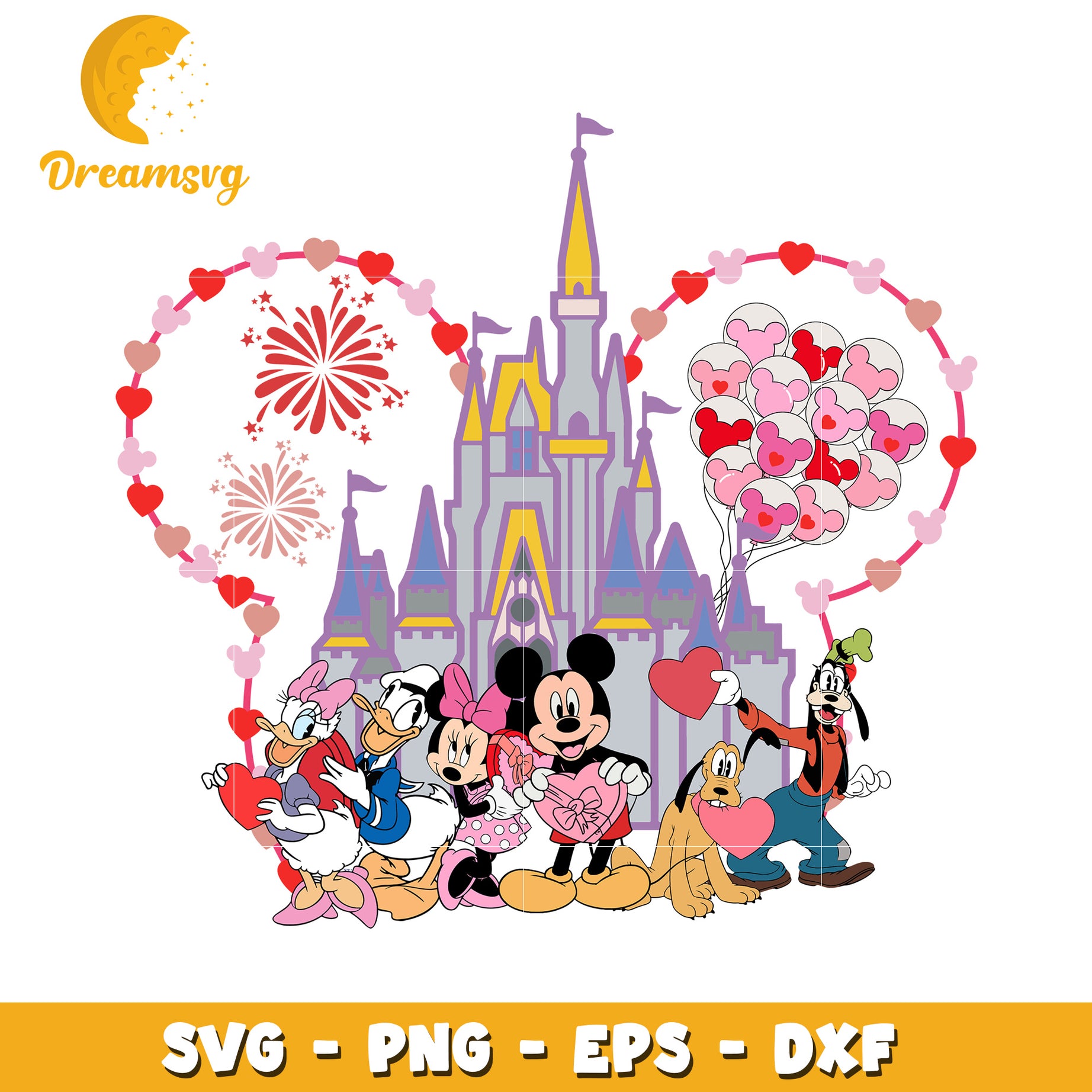 Disney Valentines SVG Cut File