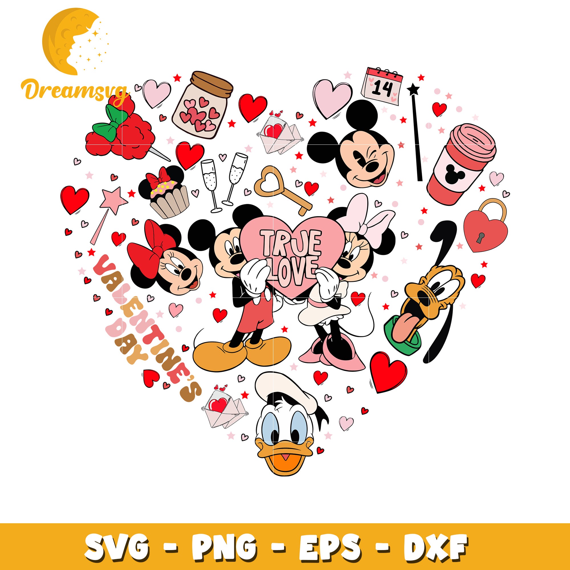 Disney Valentines SVG Cut Files