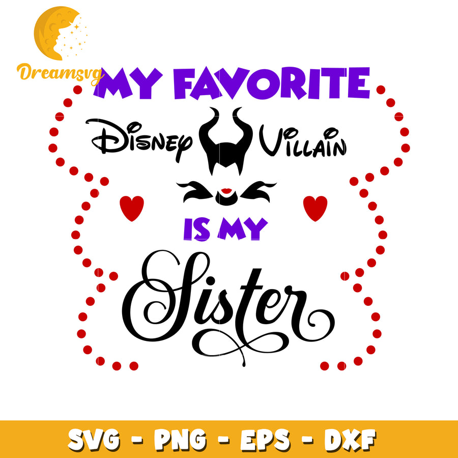 Disney Villain Sister SVG Cut File
