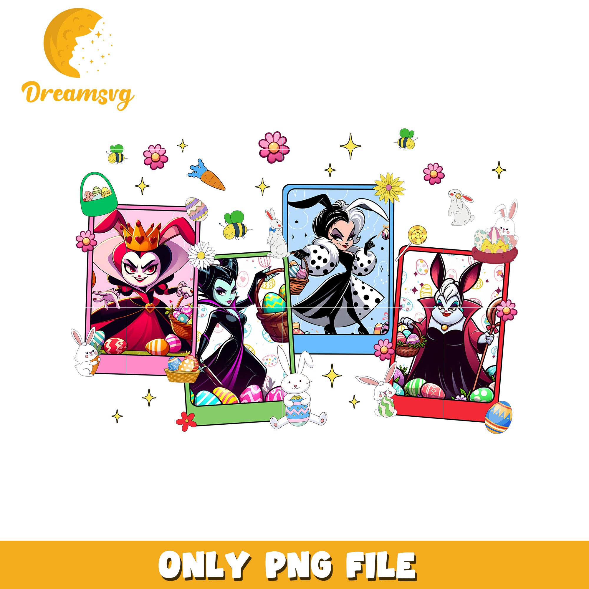 Disney Villains Easter PNG Cute Easter Bunny Design