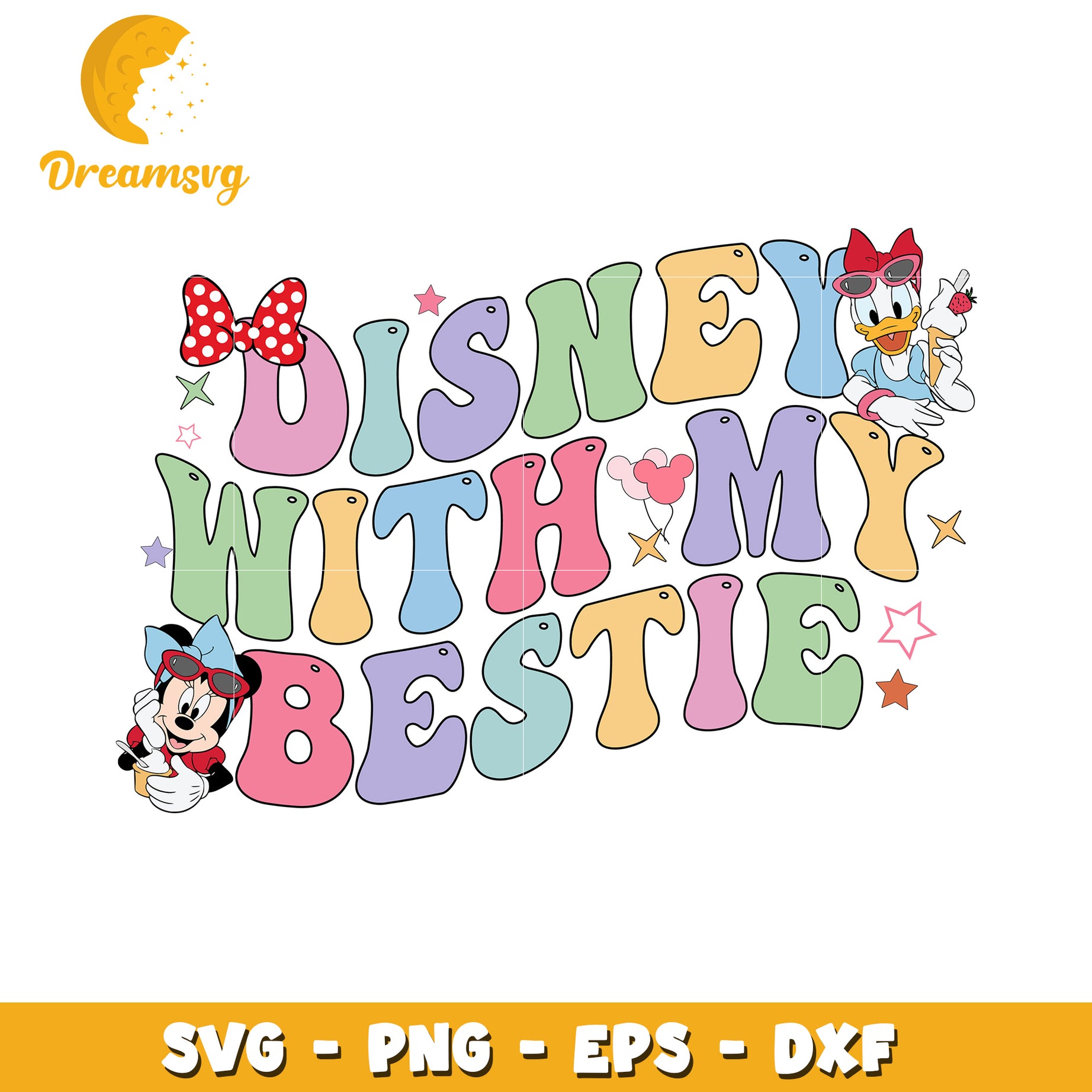 Disney With My Bestie SVG Cut File