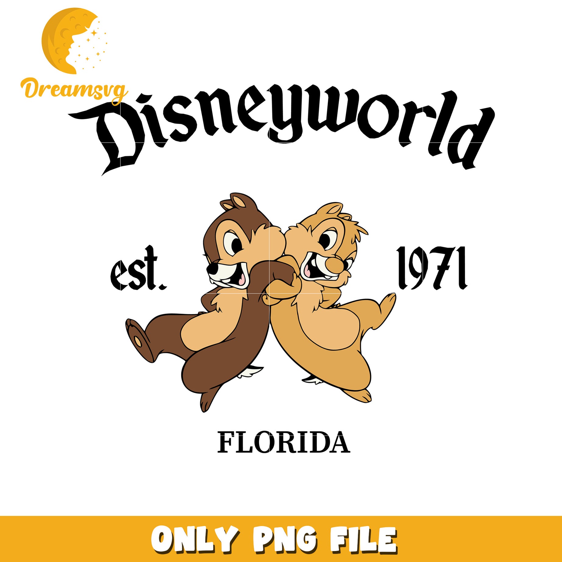 Disney World Chipmunks PNG 1971