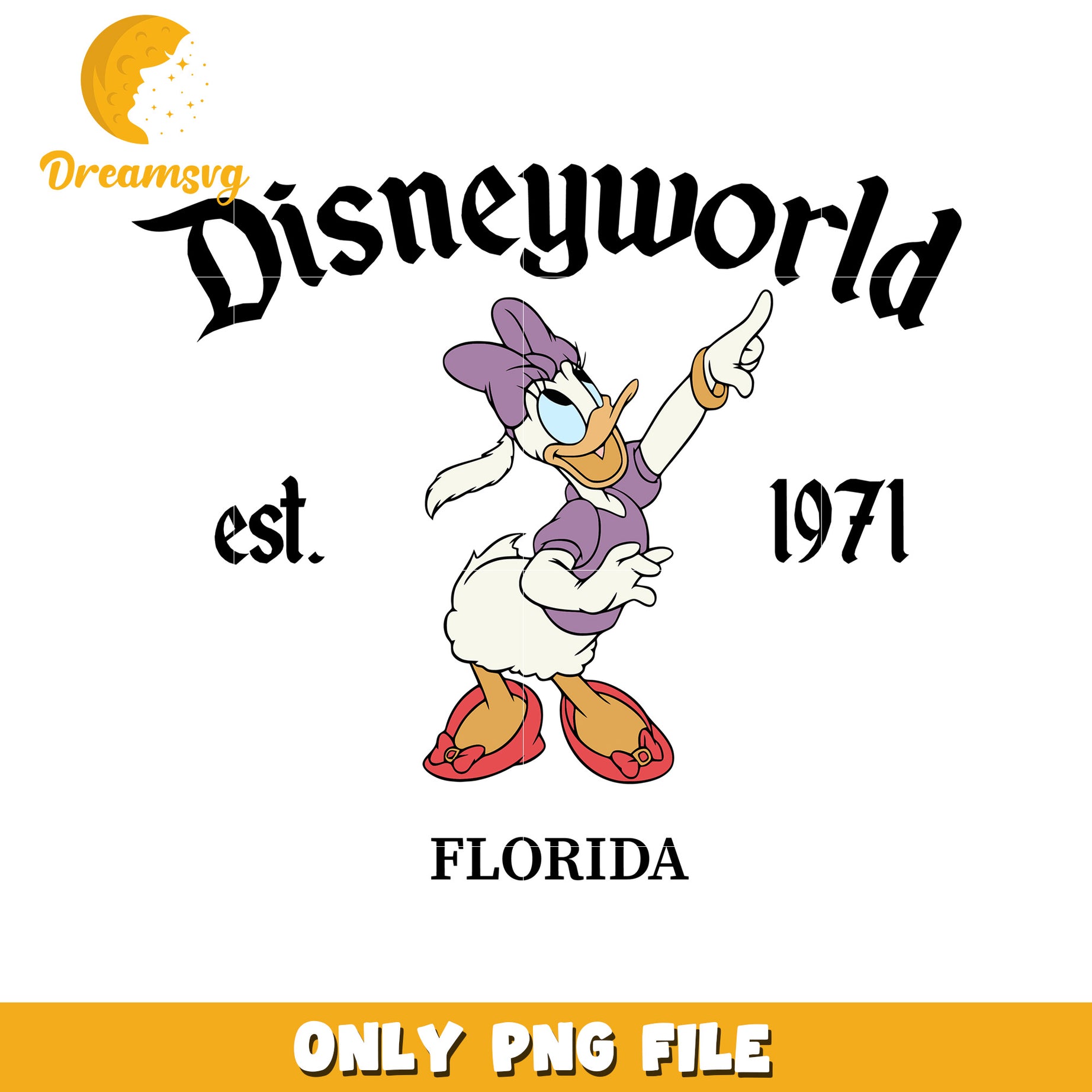 Disney World Daisy PNG Florida 1971