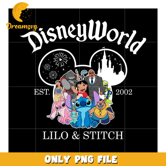 Disney World Lilo & Stitch Graphic, Unique PNG Art Download, Fun!