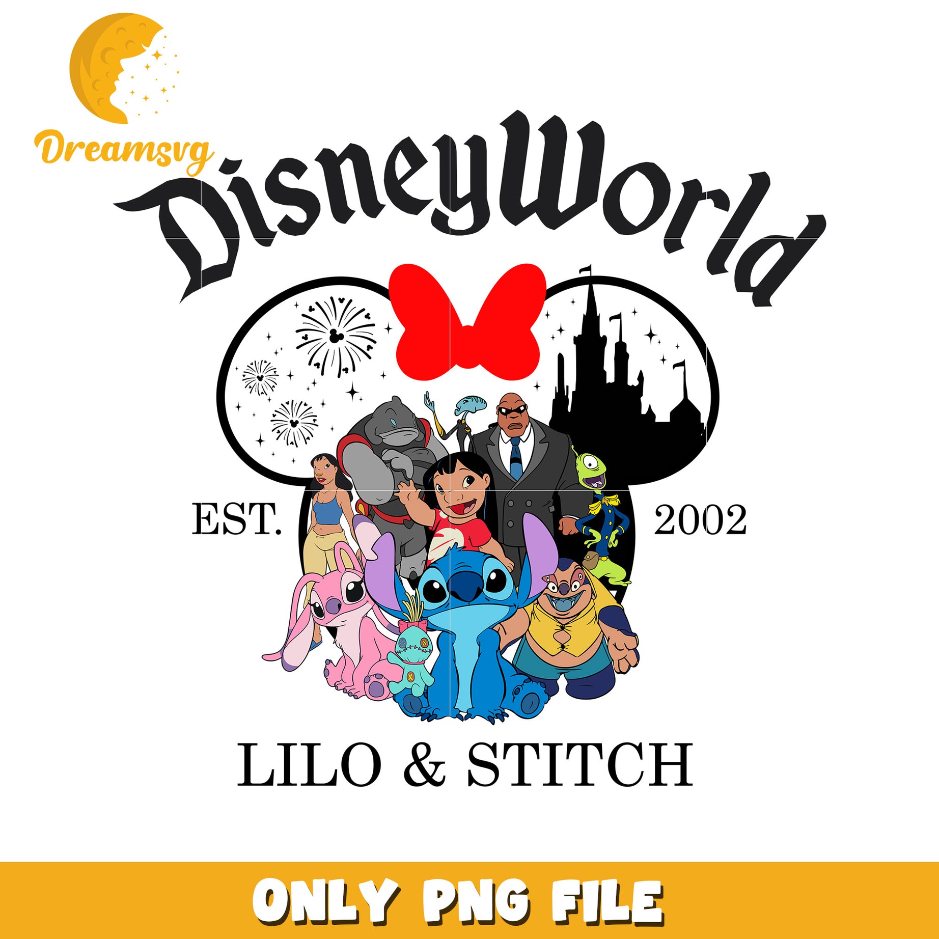 Disney World Lilo & Stitch PNG File, Perfect for Crafting Projects
