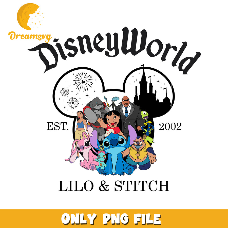 Disney World Lilo & Stitch PNG File, Perfect for Fans and Collectors
