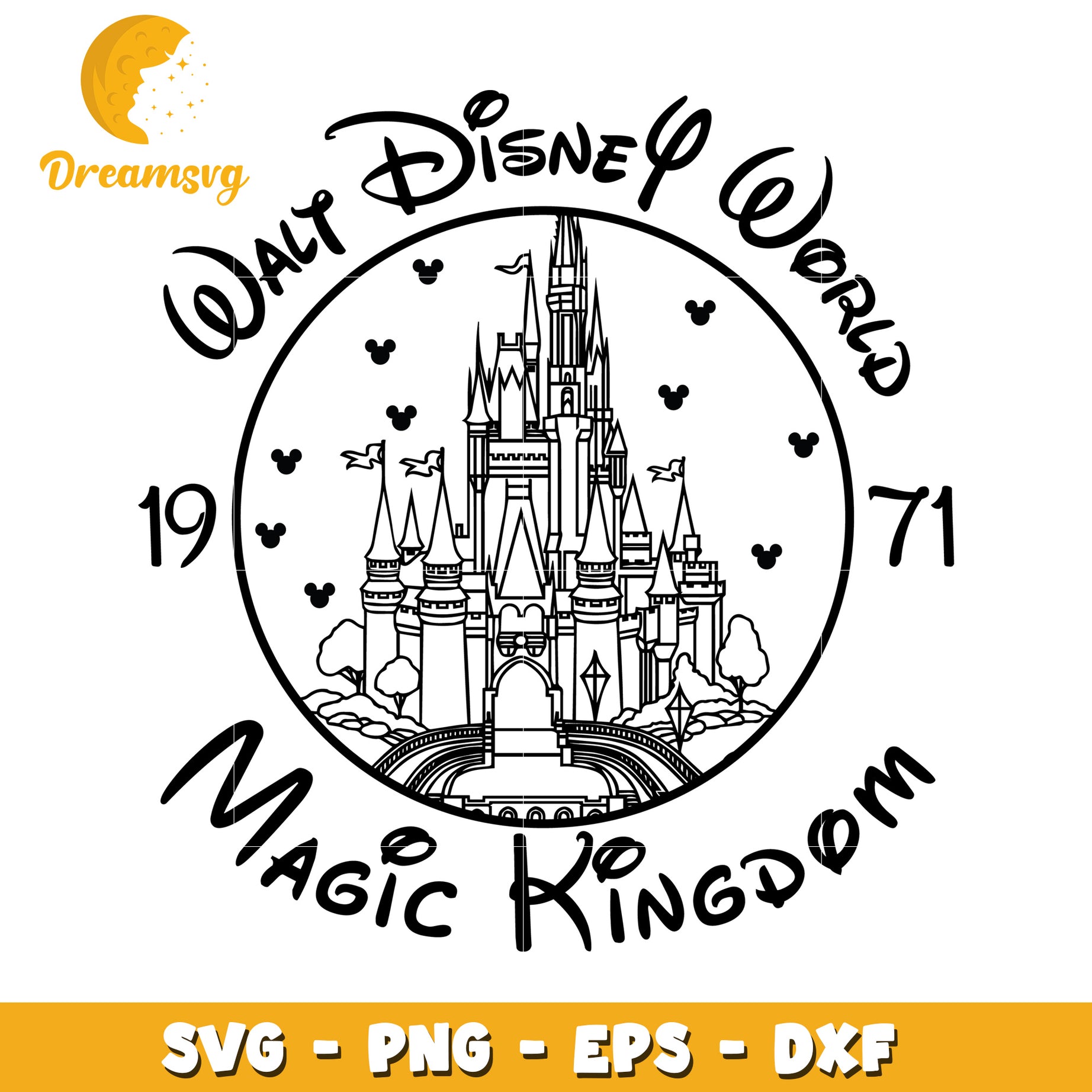 Disney World Magic Kingdom SVG Cut File