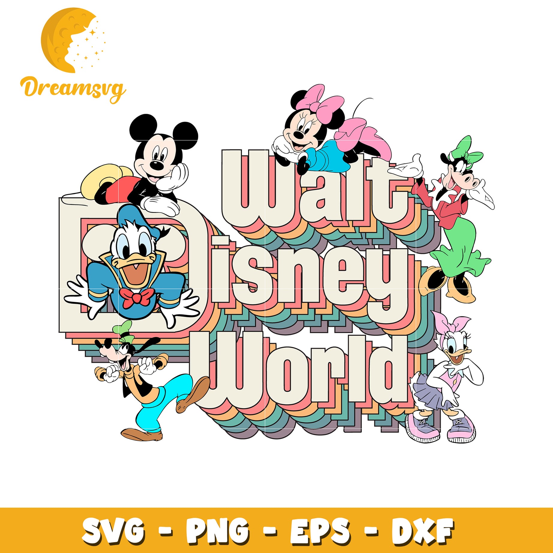 Disney World Retro SVG Cut File