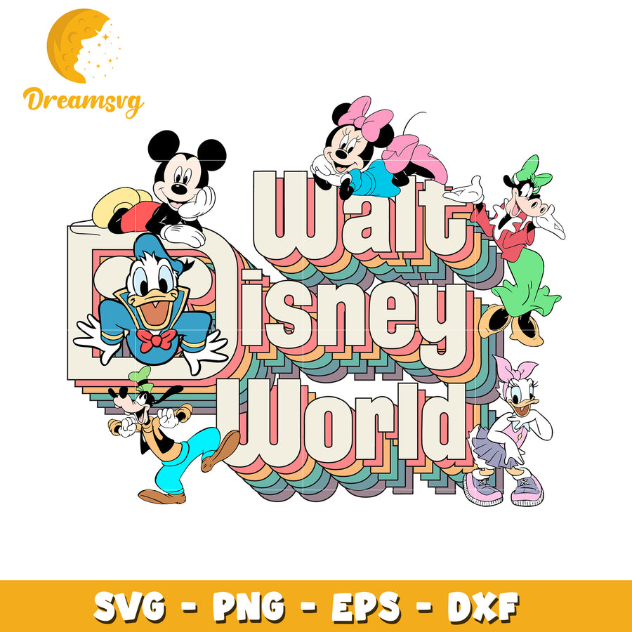 Disney World Retro SVG Cut File