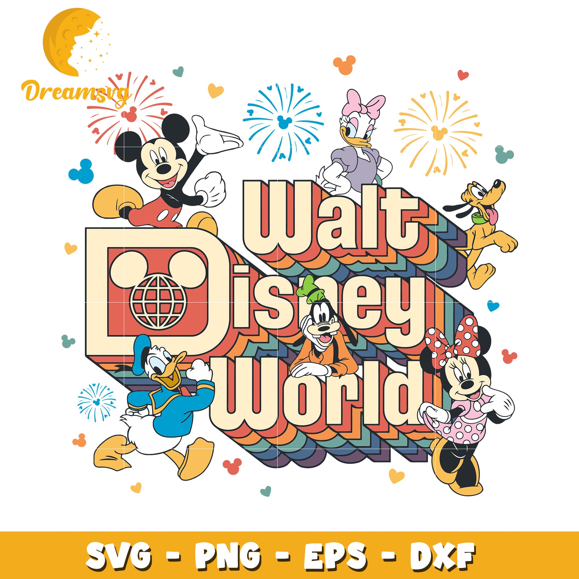 Disney World Retro SVG PNG EPS DXF