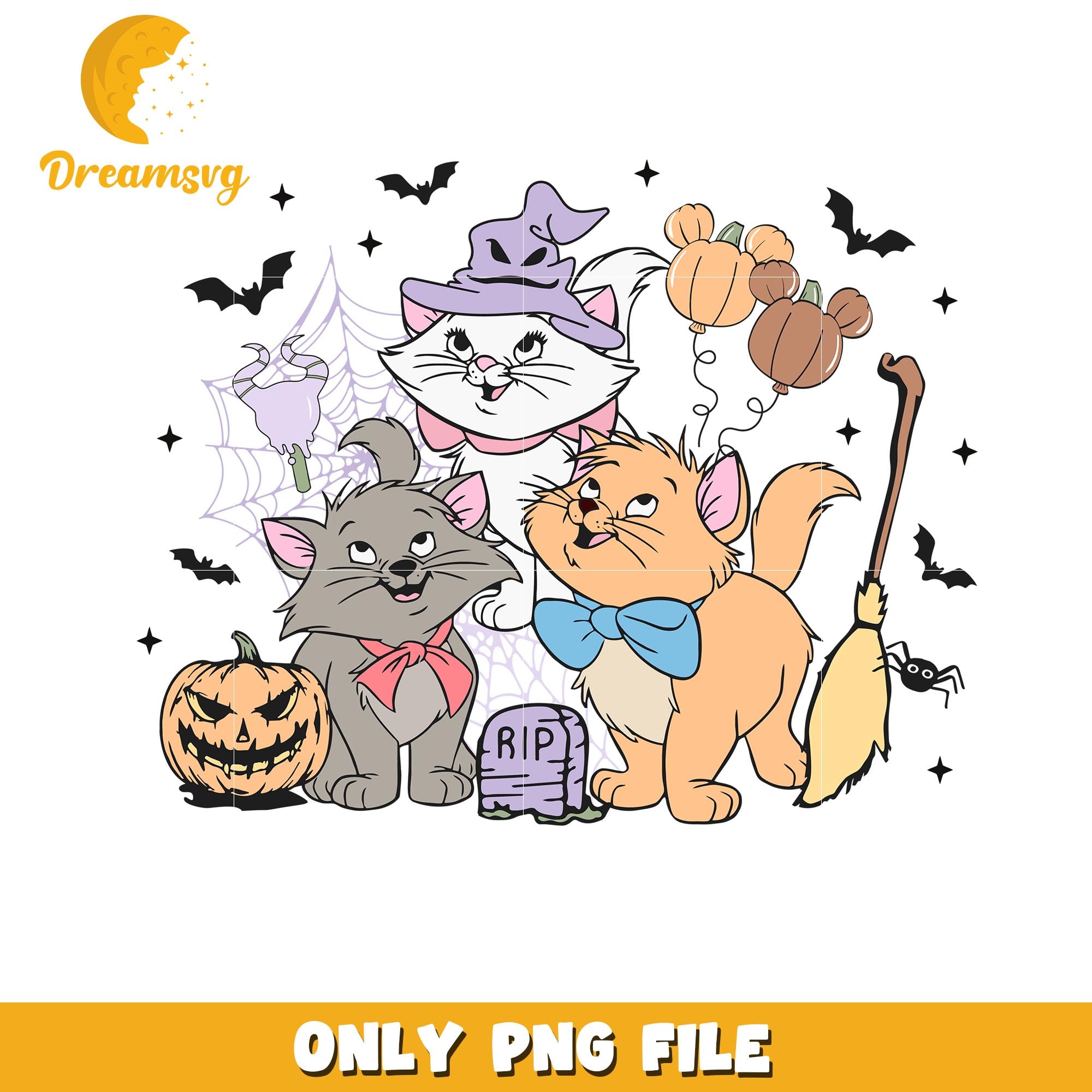 Disney Aristocat halloween png, Disney world halloween vibes png