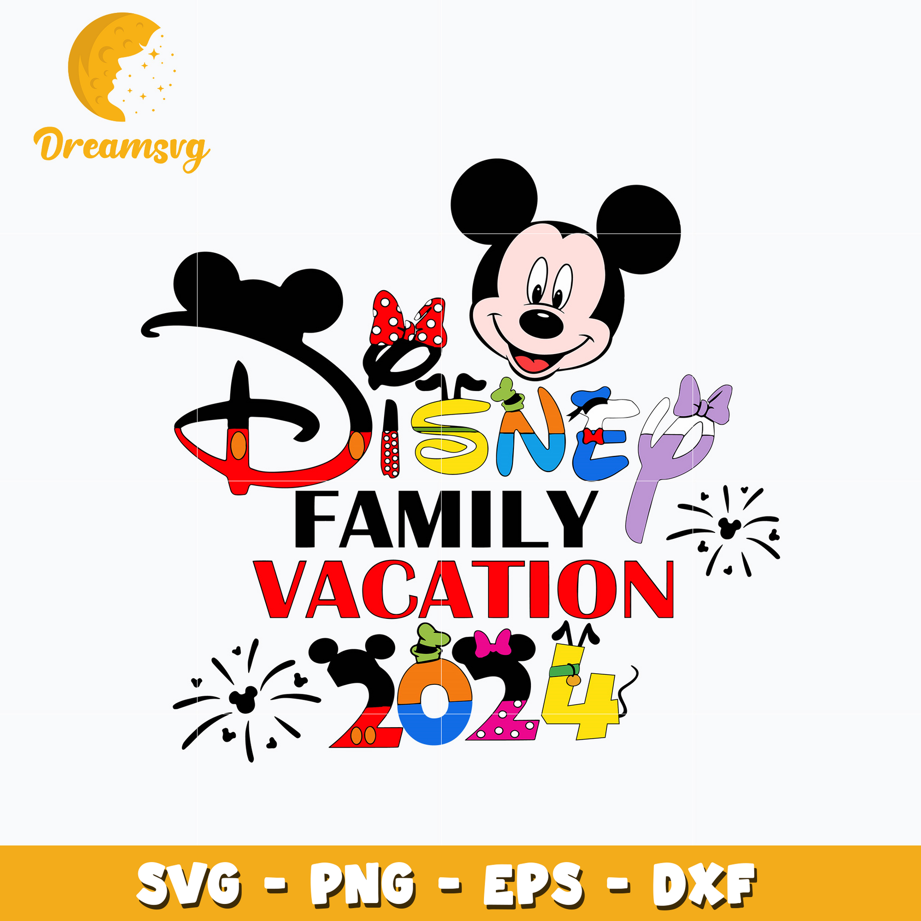 Mickey friends disney family vacation 2024 svg