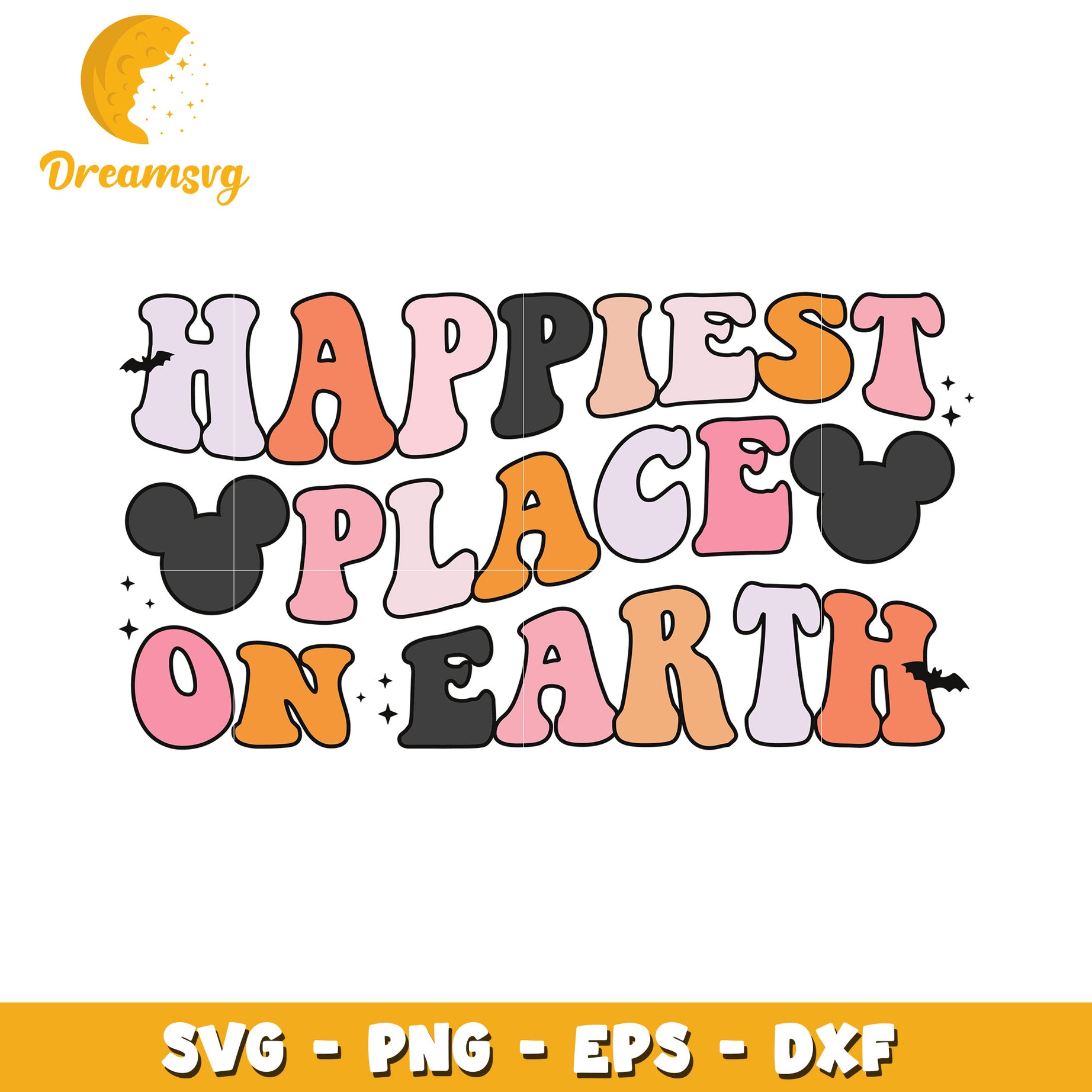 Disney Happiest place on earth svg, Disney movies halloween svg