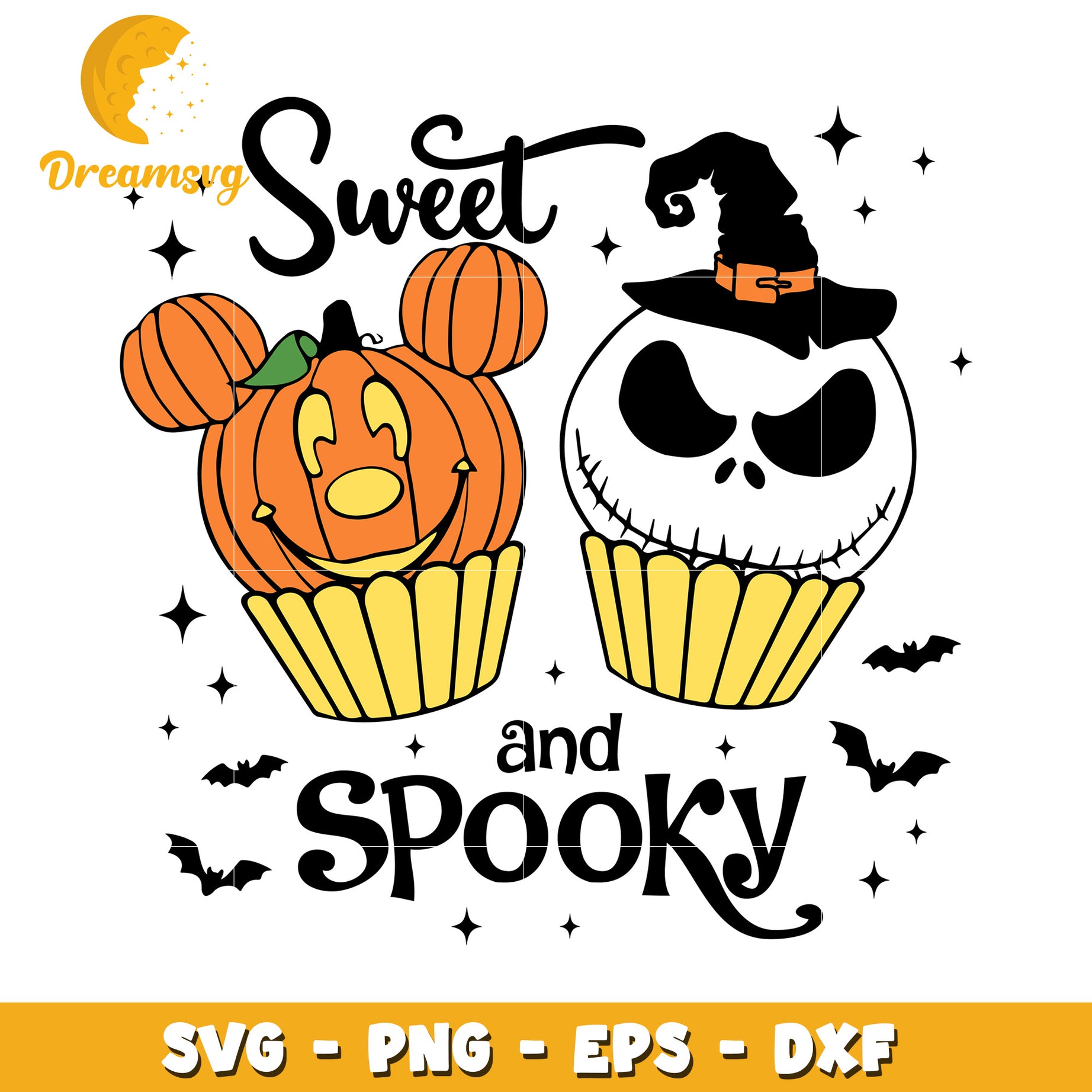Disney Sweet and spooky svg, Disney movies halloween svg