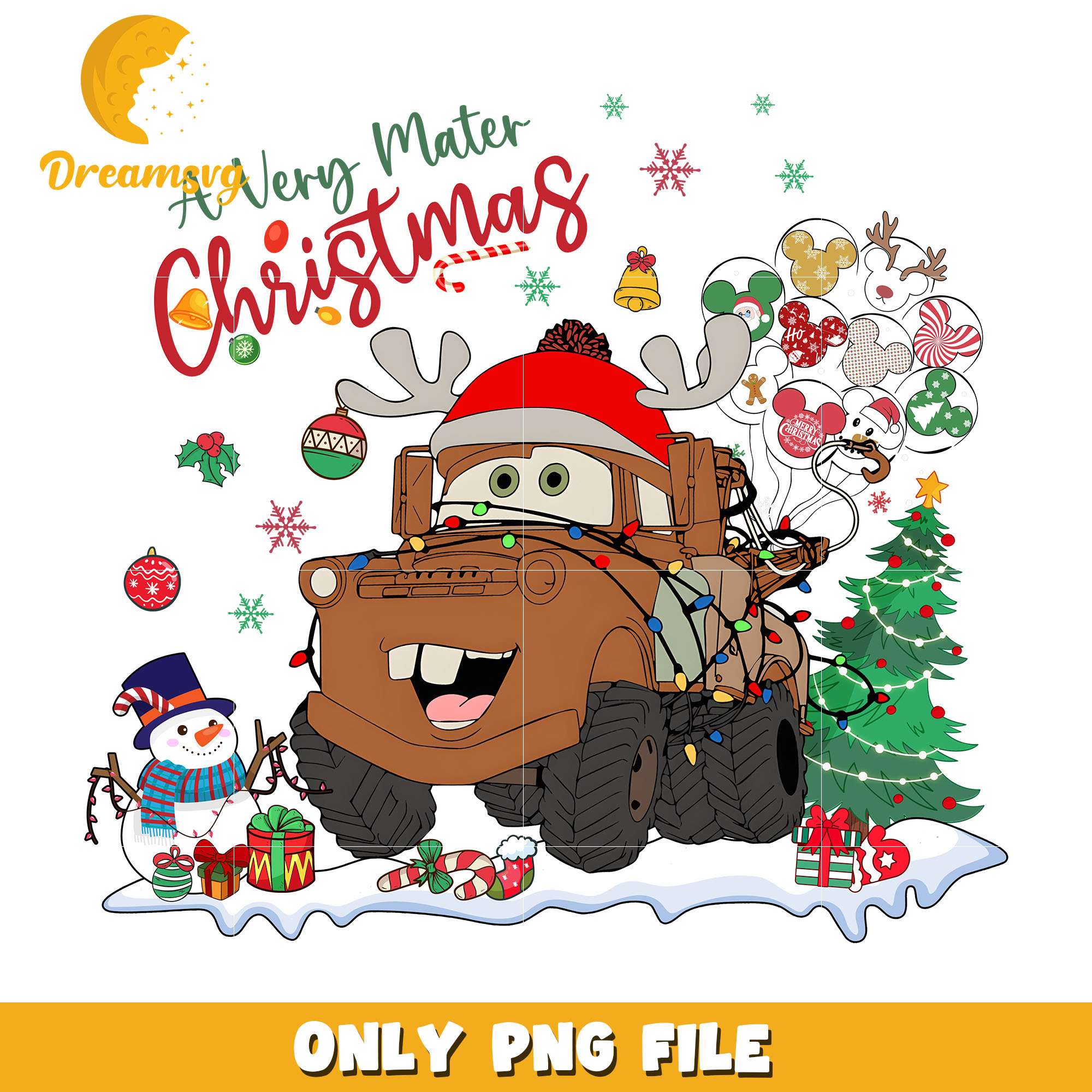 Disney cars character christmas png, disney png, christmas png