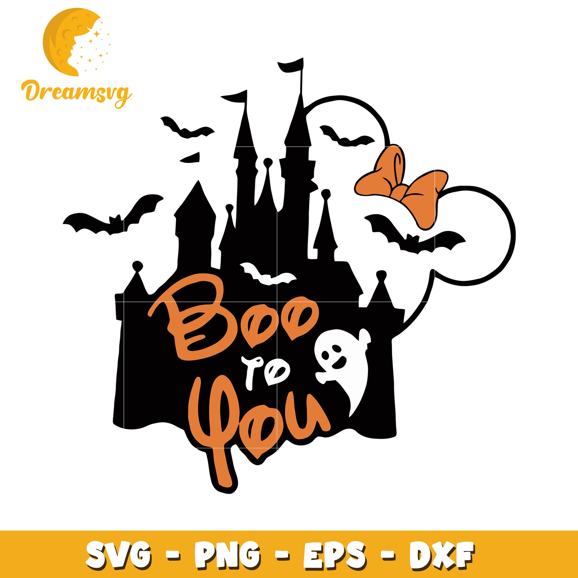 Disney castle boo to you svg, Disney movies halloween svg