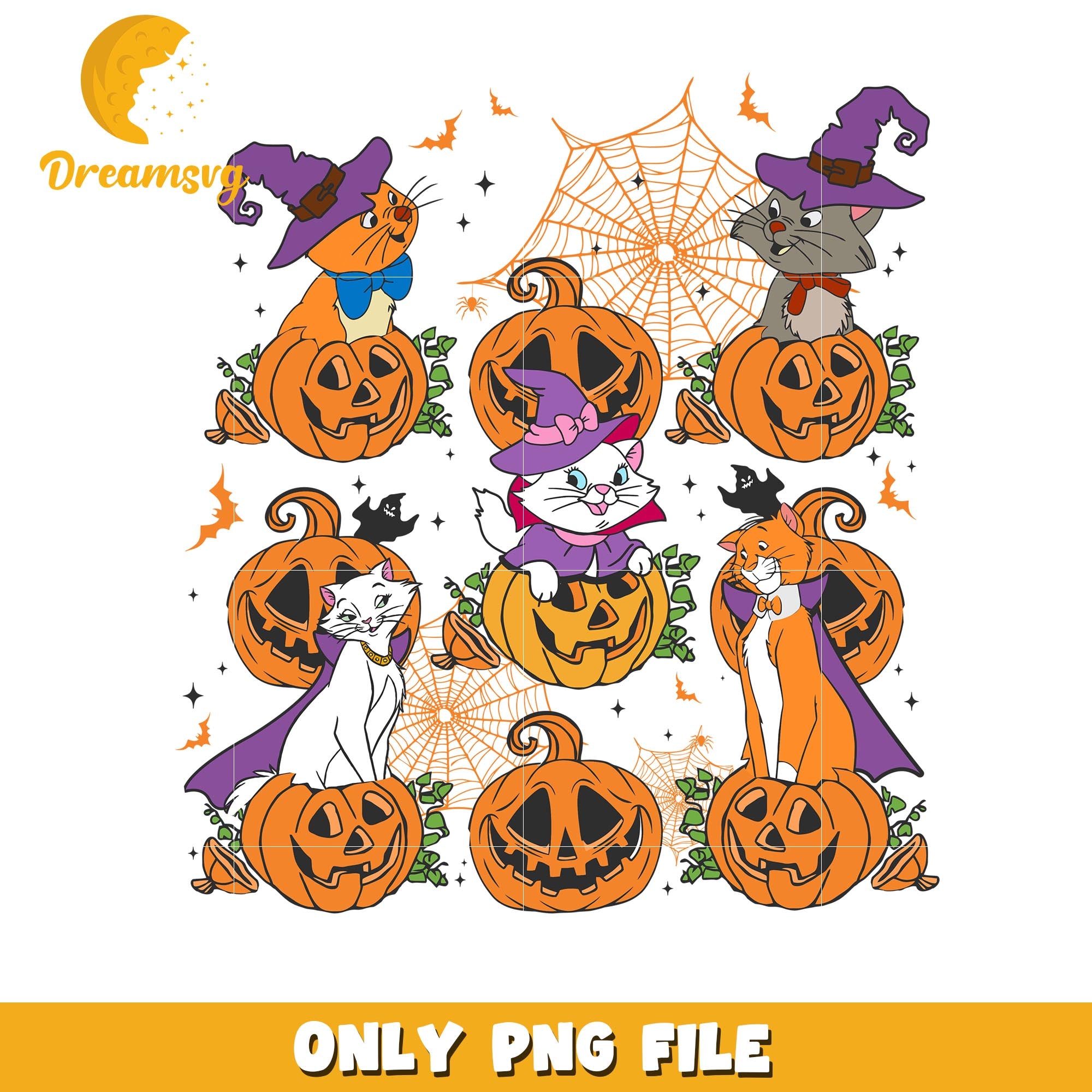 Disney cats halloween png, Disney world halloween vibes png