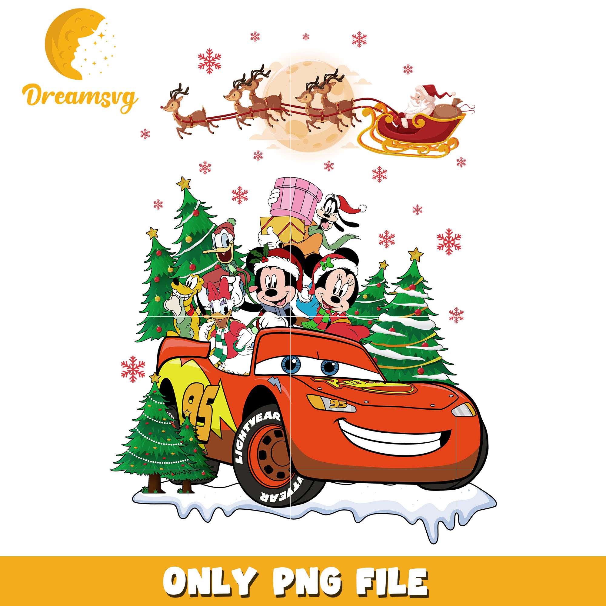 Disney character christmas png, disney png, christmas png