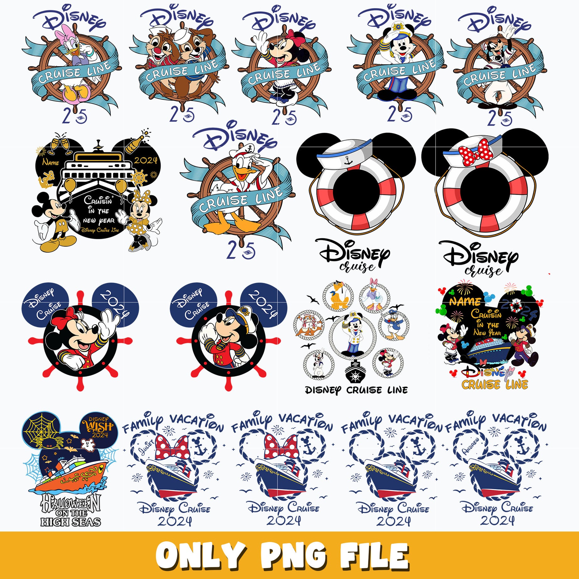 Disney Cruise 2024 bundle png, Disney png, Digital download