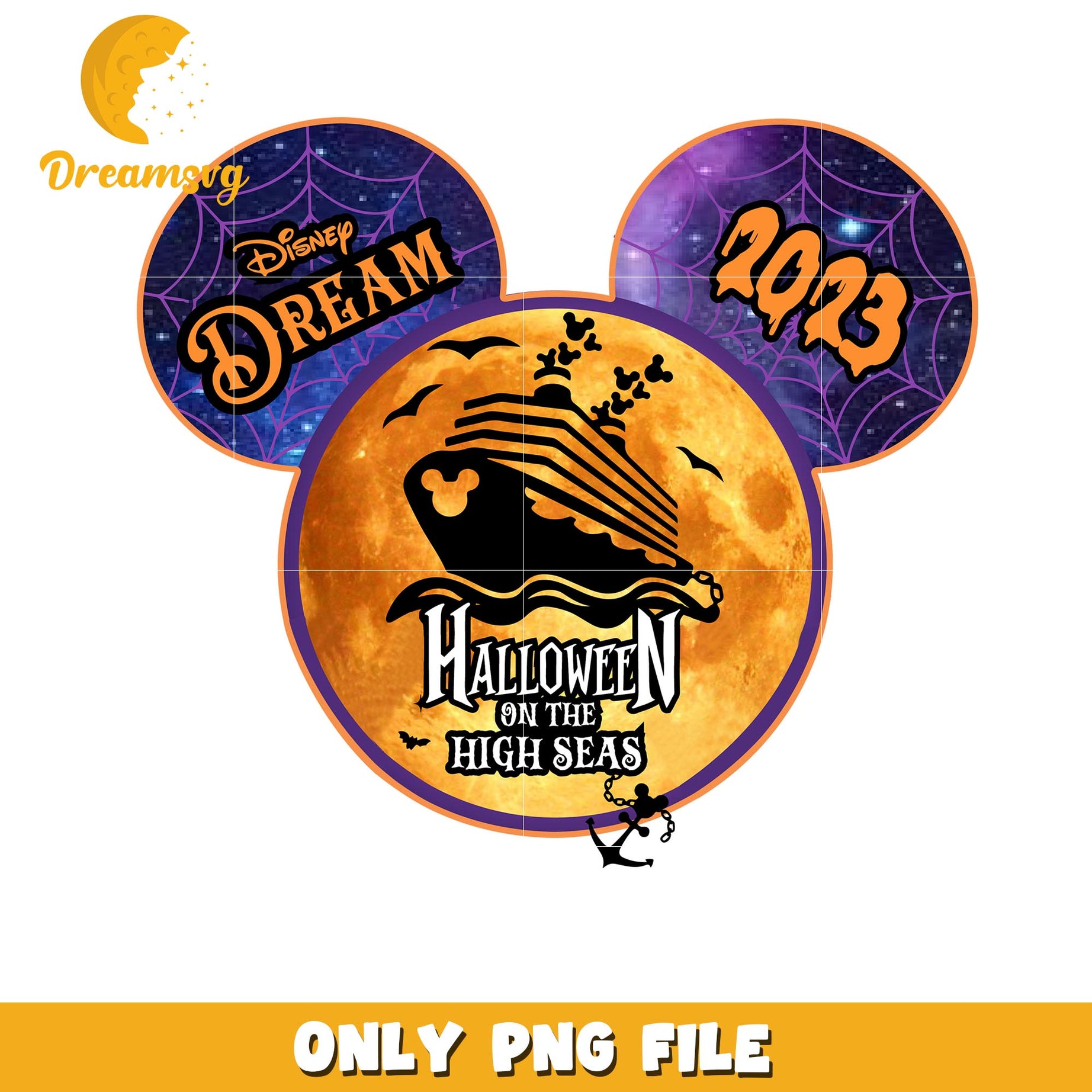 Disney dream halloween 2023 png, Disney friends halloween vibes png