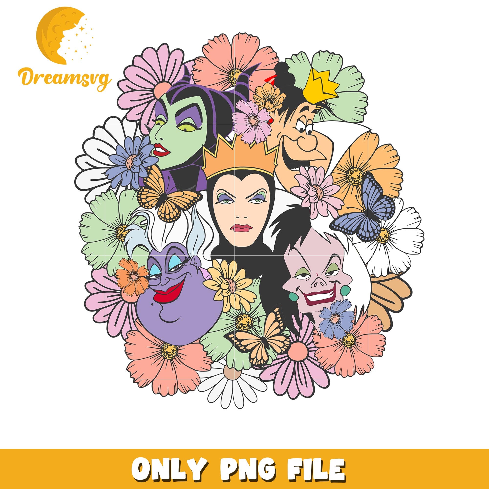 Disney floral Hocus Pocus Mickey png, Disney cartoon friends Hocus Pocus png