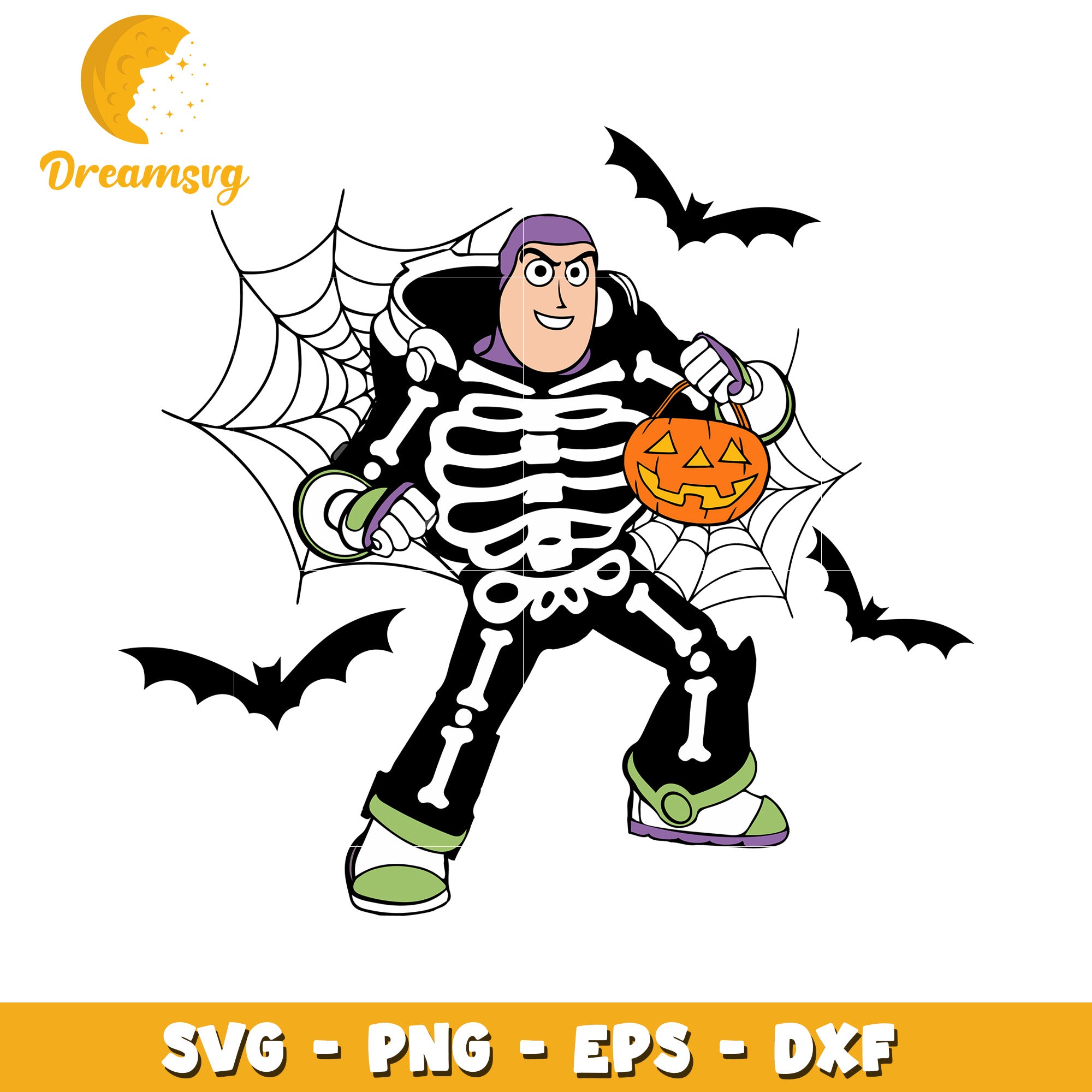 Disney halloween Buzz Lightyear svg, Disney friends halloween vibes svg