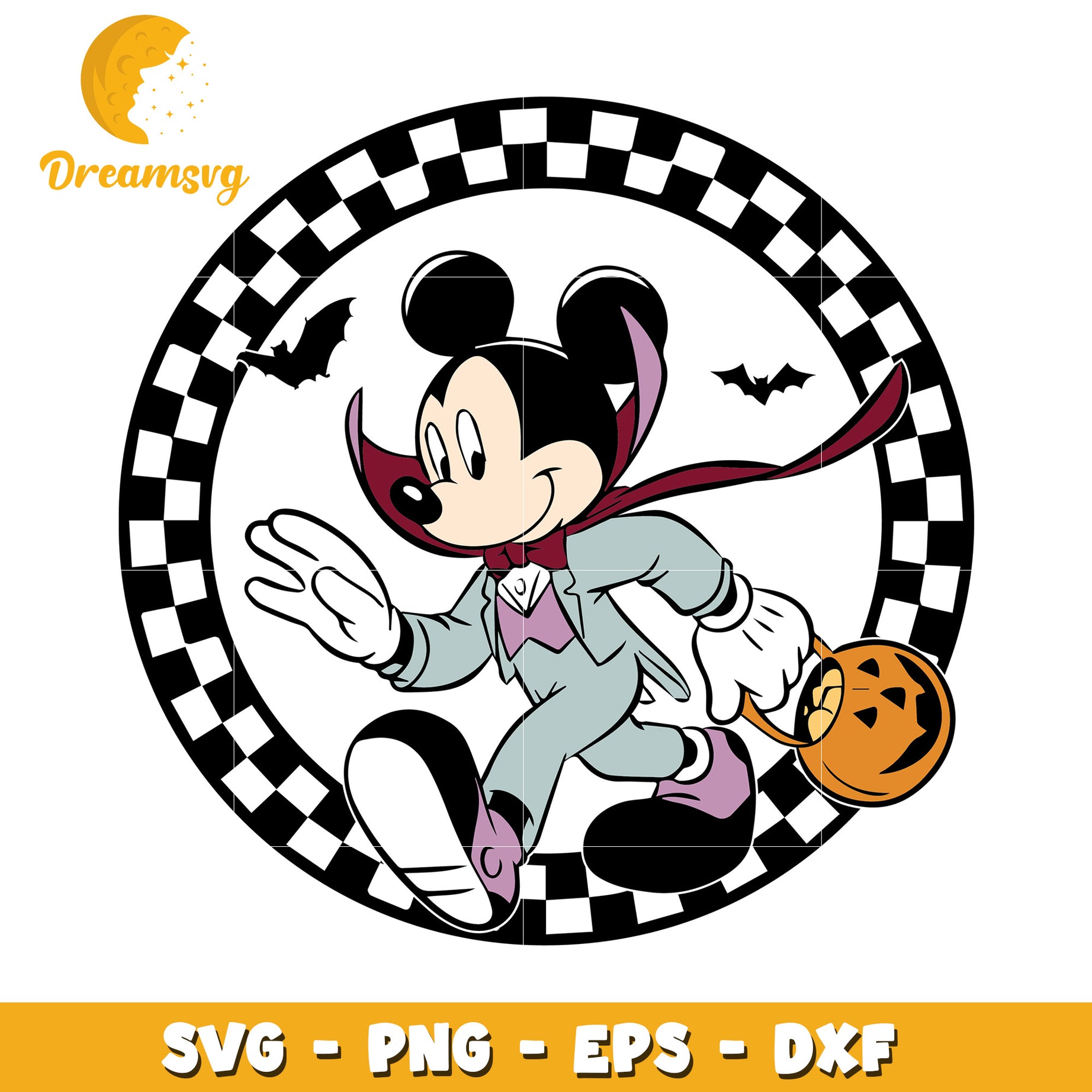 Disney halloween Mickey dracula svg, Disney friends halloween vibes svg