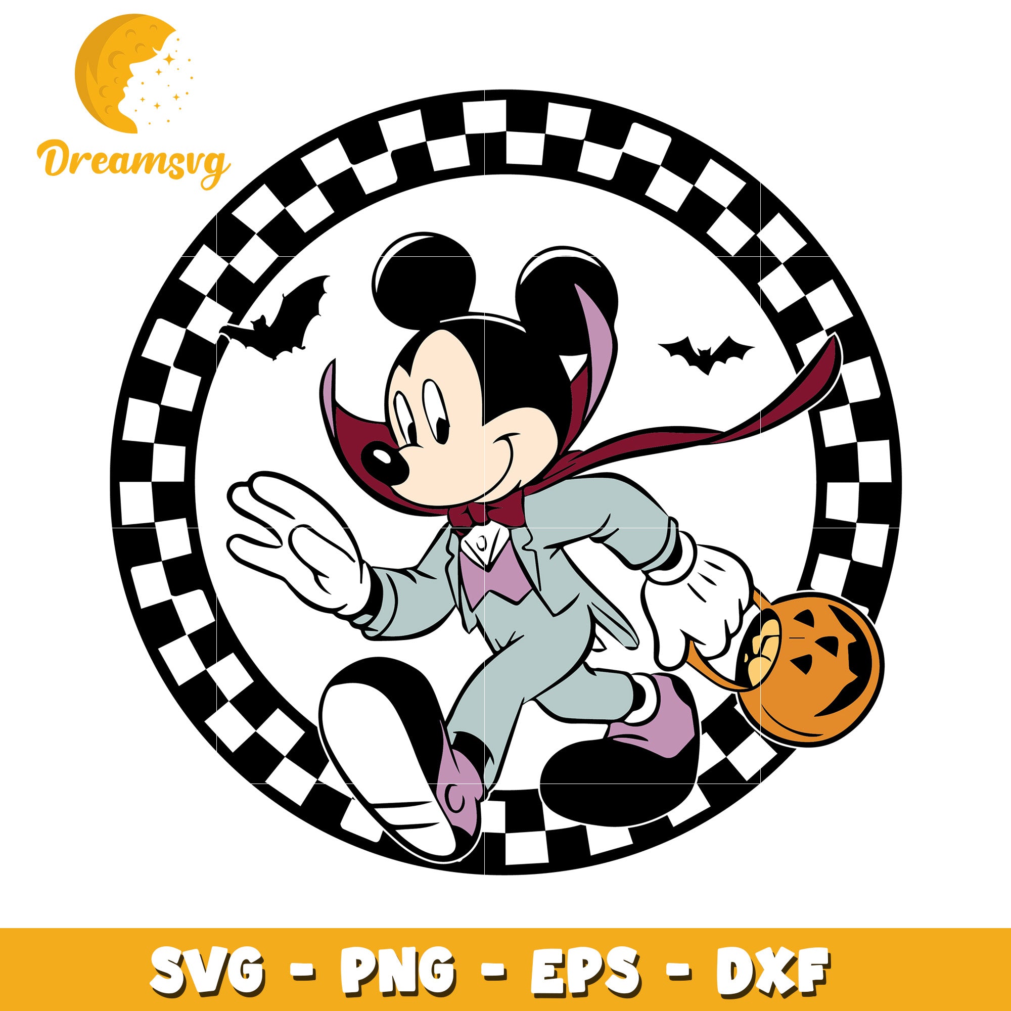 Disney halloween Mickey dracula svg, Disney friends halloween vibes svg
