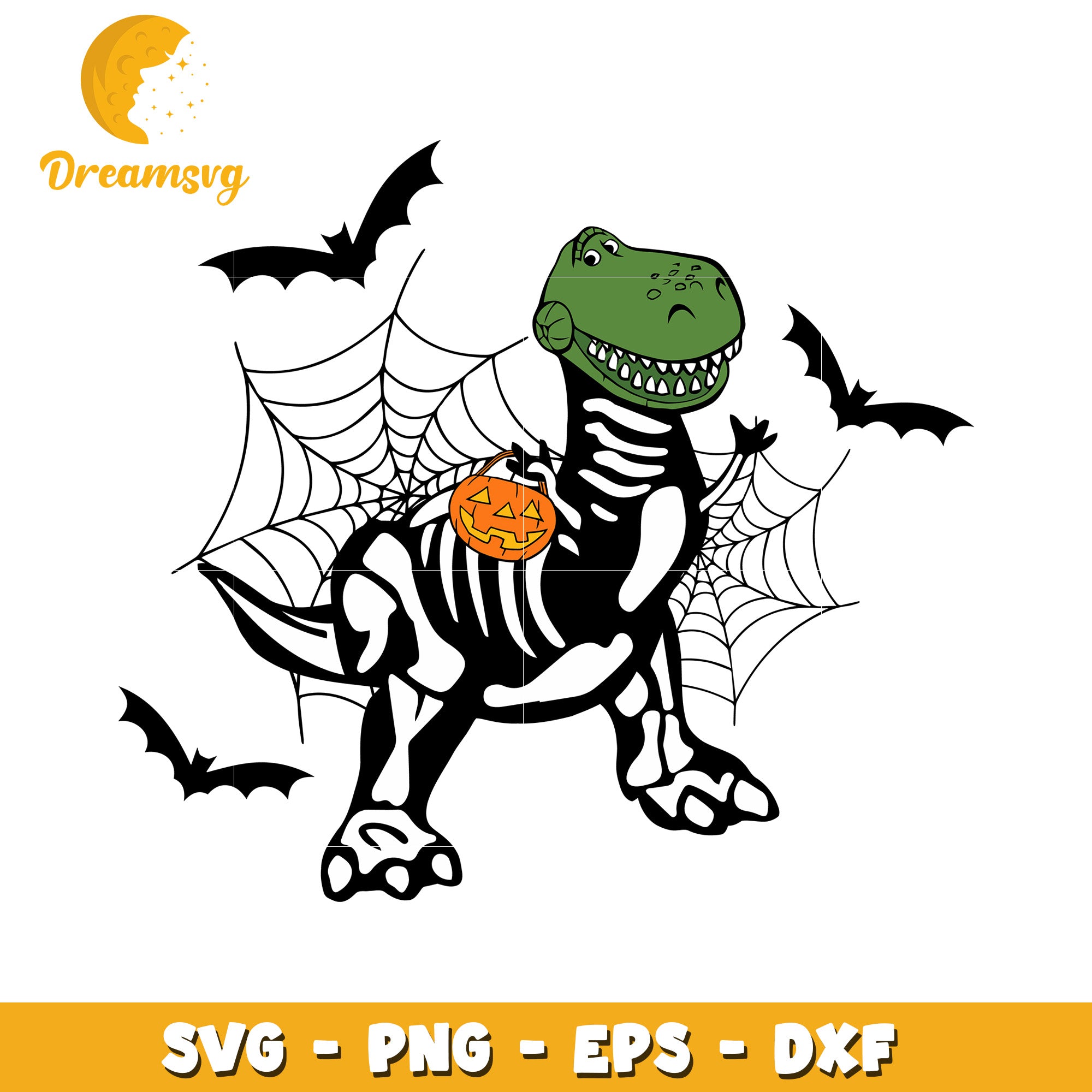 Disney halloween Trex svg, Disney friends halloween vibes svg