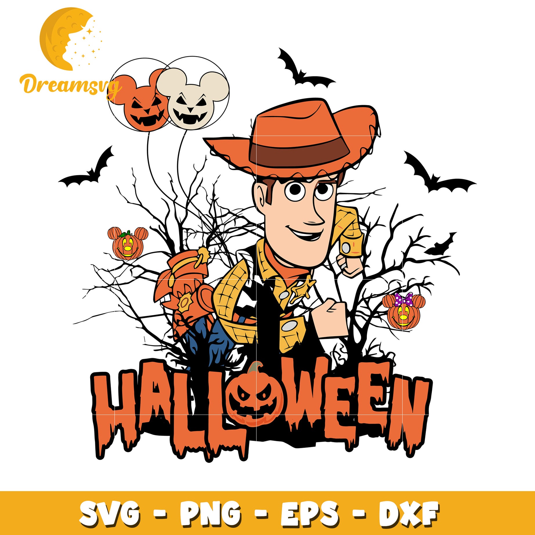 Disney halloween Woody svg, Disney friends halloween vibes svg