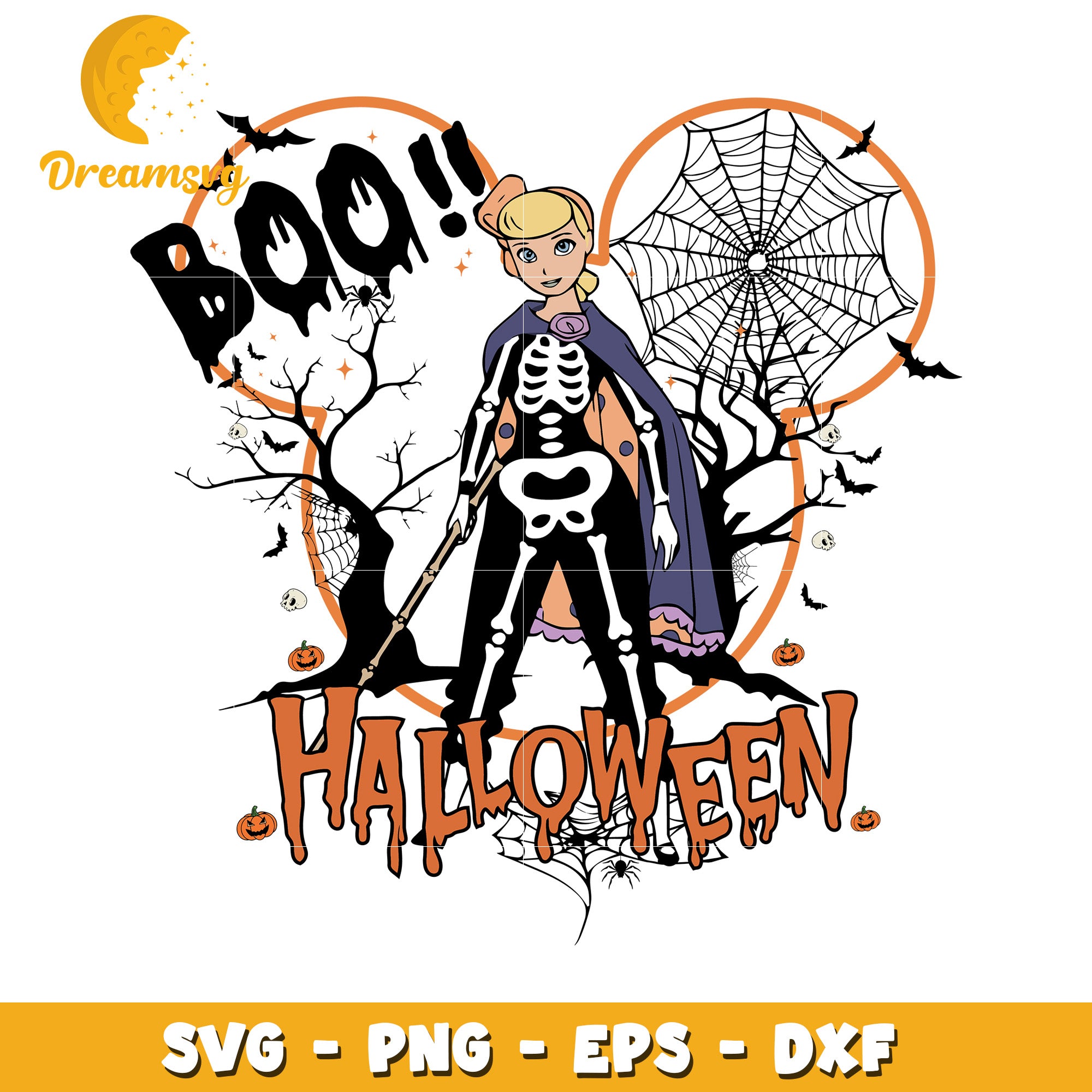 Disney halloween boo Barbiesvg, Disney friends halloween vibes svg